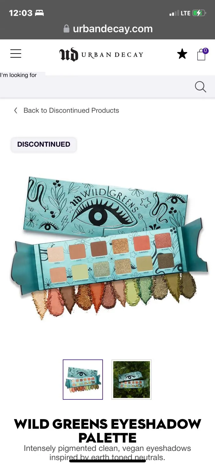 Product image for Urban Decay Wild greens pallet