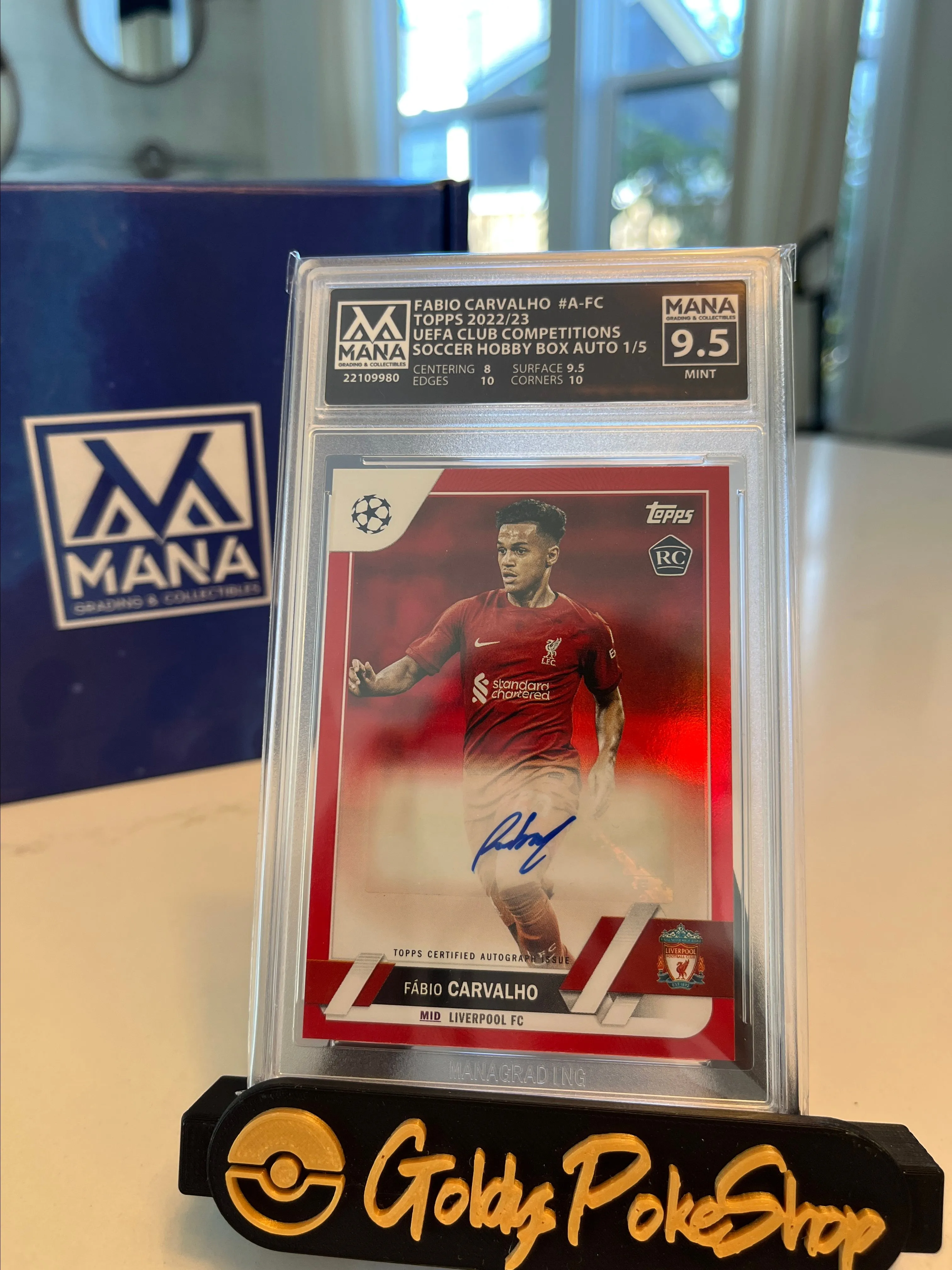 Product image for TOPPS 2023 UEFA Club Competitions - Rookie Fabio Carvalho Autograph - 1/5 