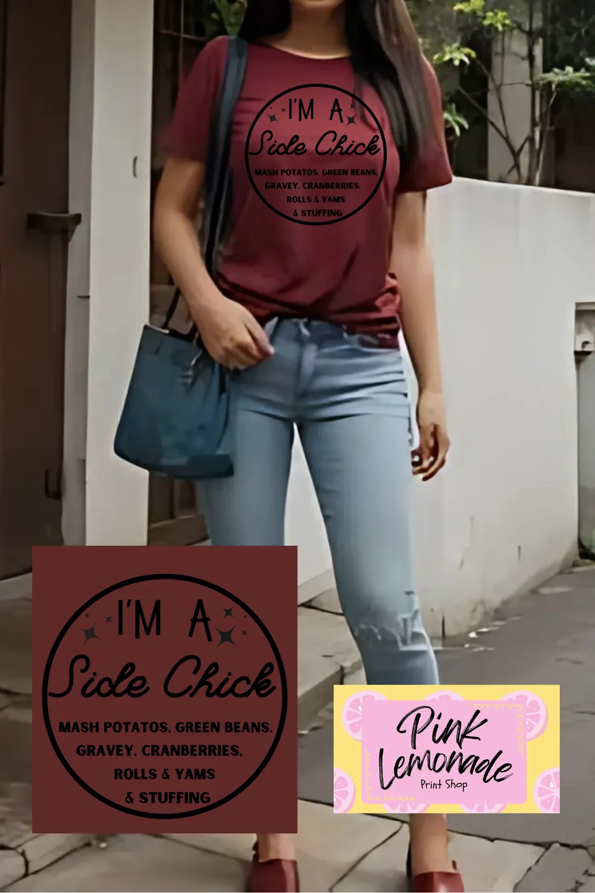Product image for Im a Side Chick (Maroon)