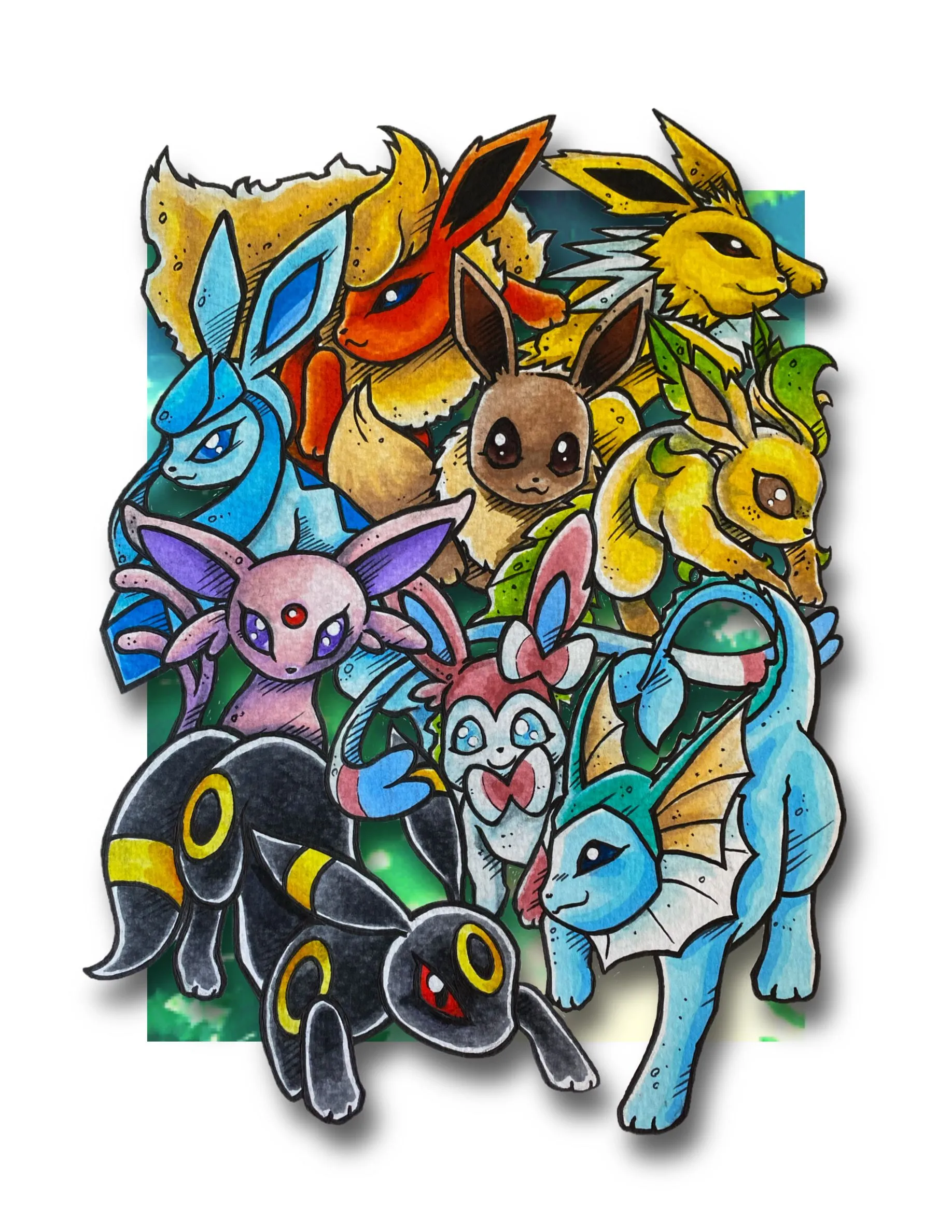 Product image for Eeveelutions Print