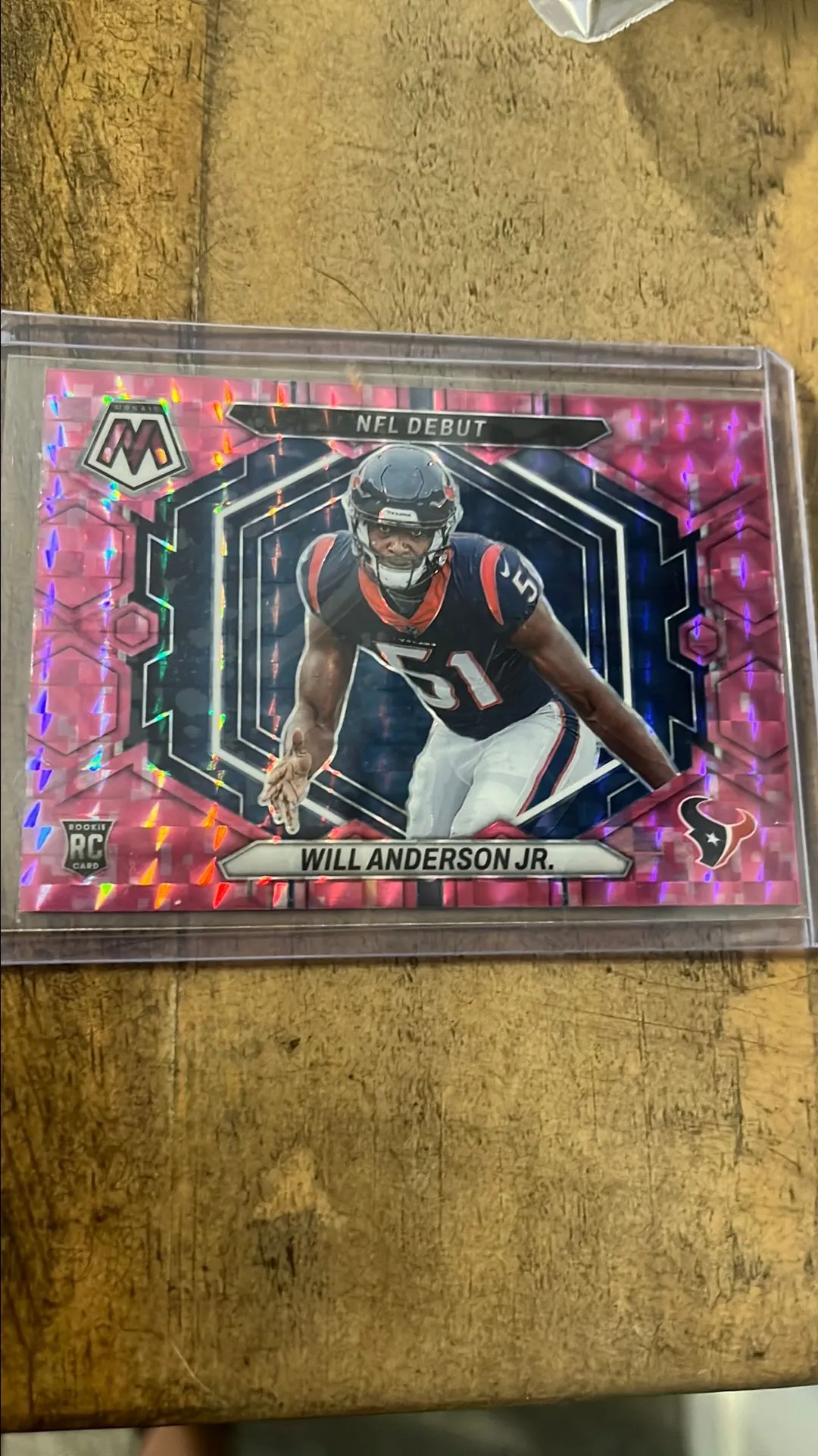 Product image for Will Anderson jr mosaic pink camo WRITING IS NOT ON THE CARD
