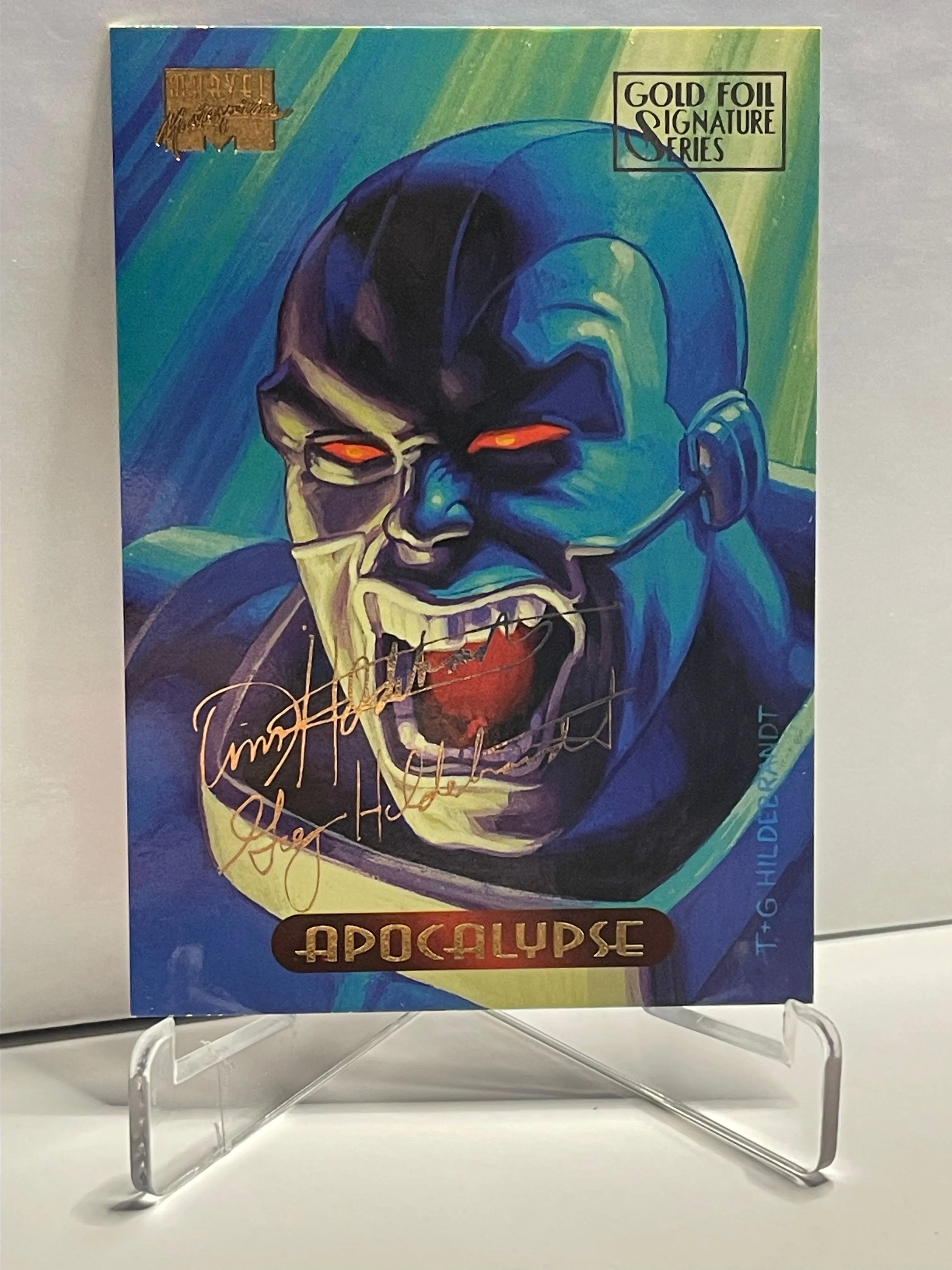 Product image for Marvel Masterpieces Apocalypse Gold Foil Signature series