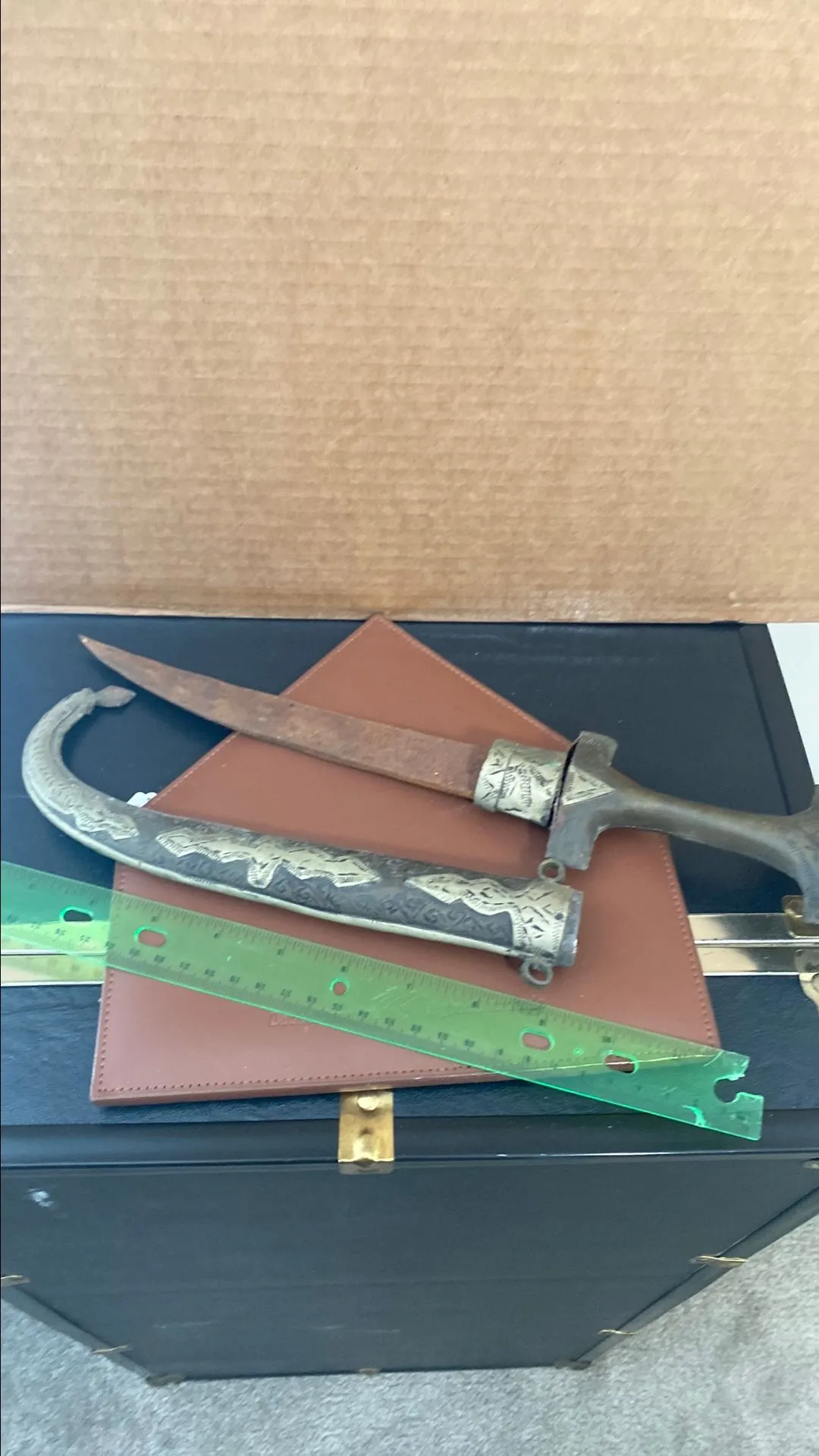 Product image for #2Vintage Collaectible Arabic Oriental Dagger with Metal Decorative Sheath