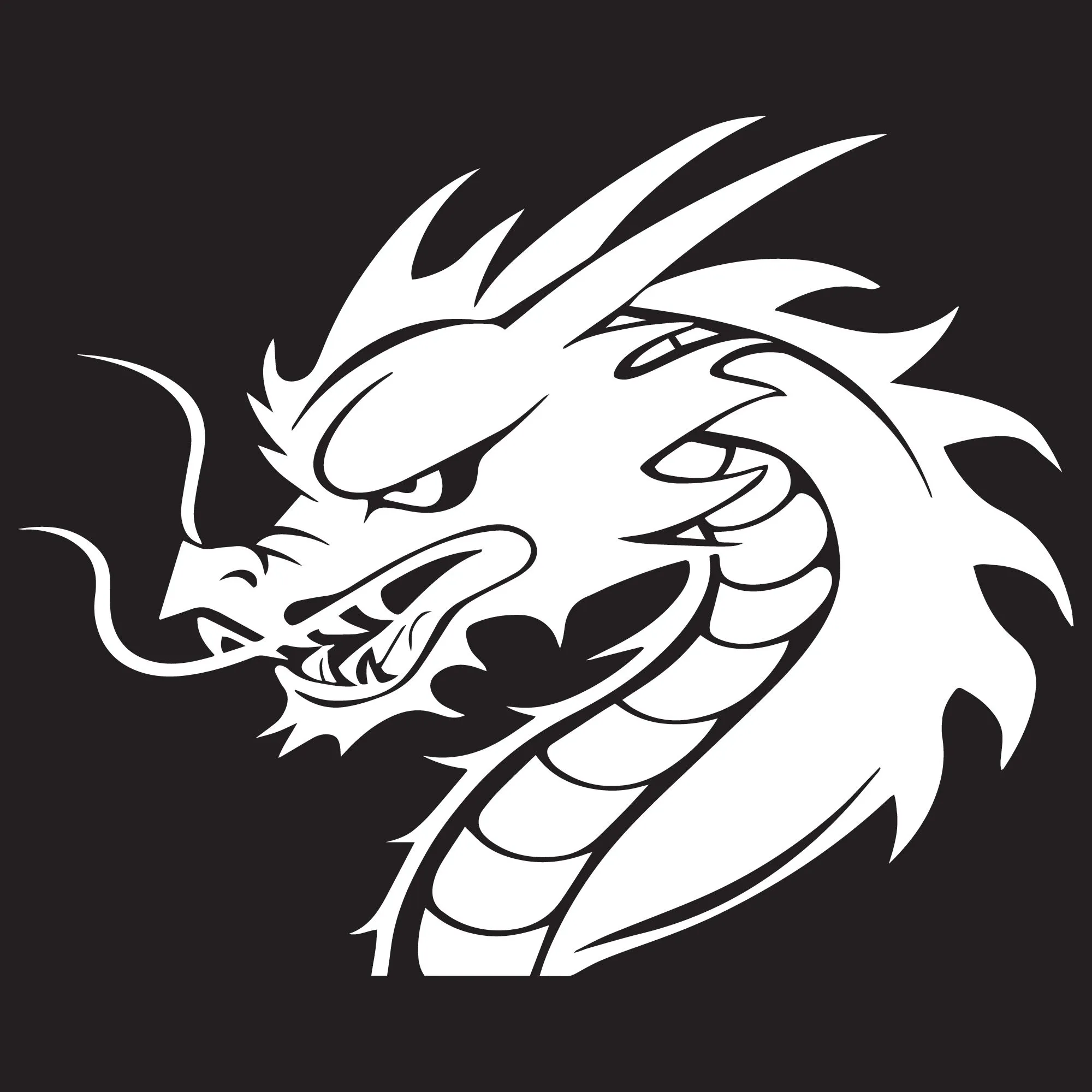 Product image for 6" Chinese Dragon Head Vinyl Decal