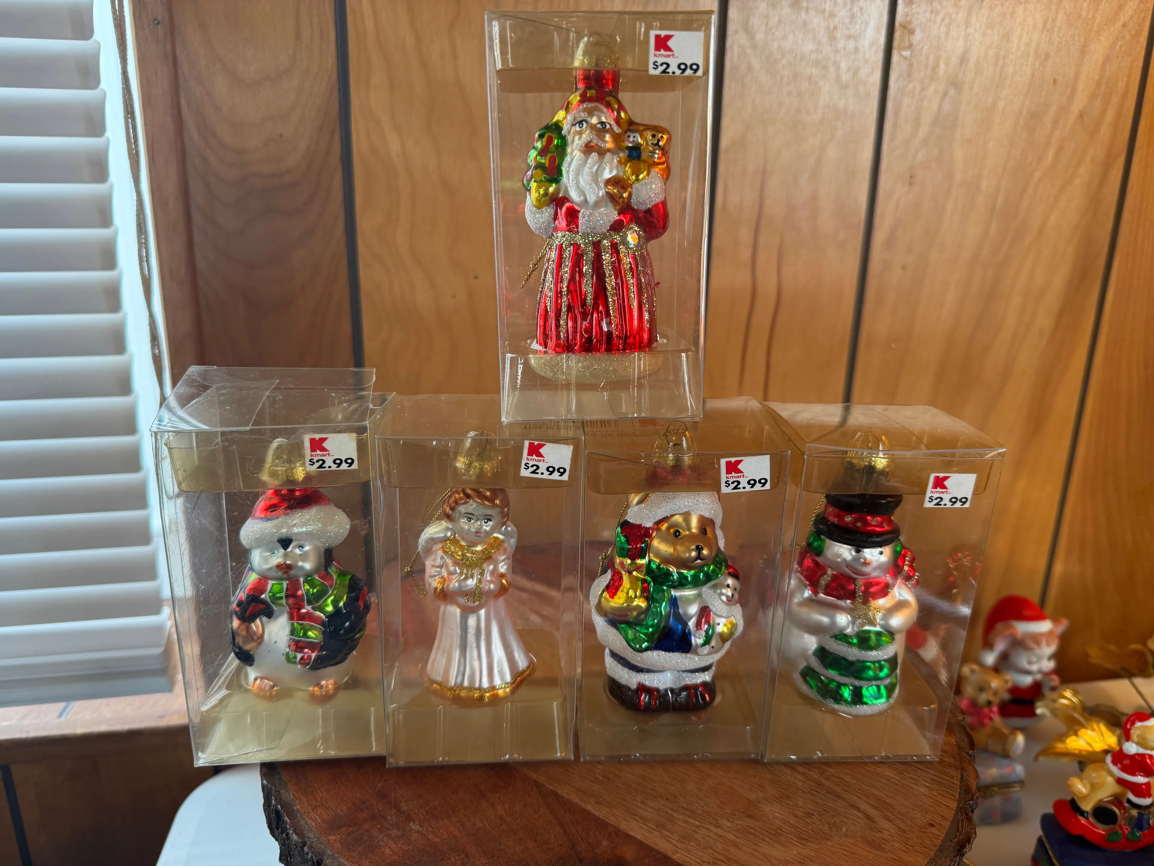 Product image for Vintage K-Mart Blown Glass Ornaments, set of 5