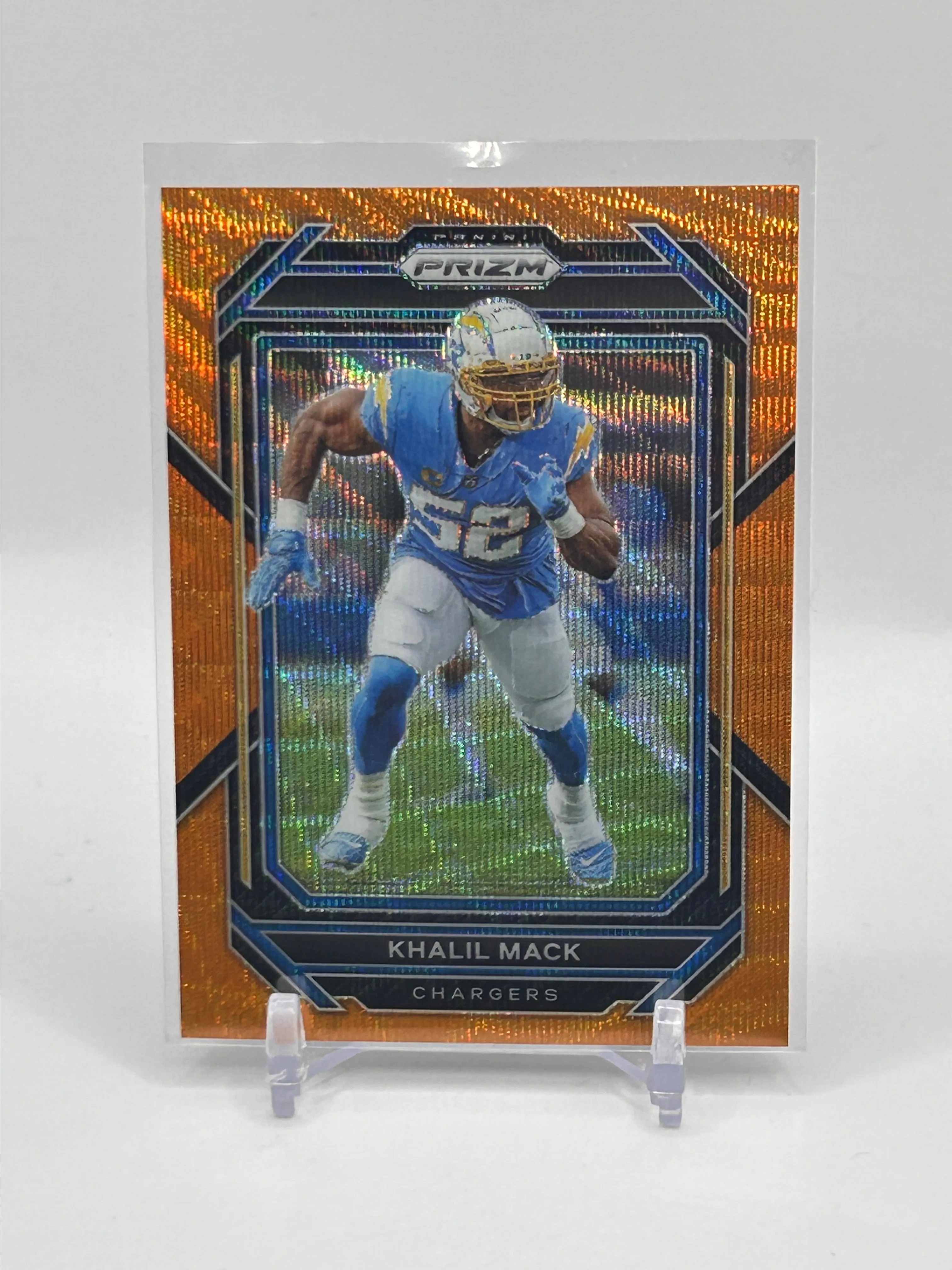 Product image for 2022 Prizm Football • Khalil Mack Orange Wave /60