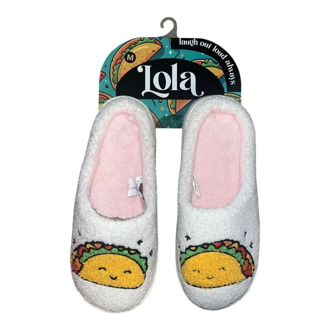 Product image for F005: [6.5, 7, 7.5] Smiling Taco - Slippers