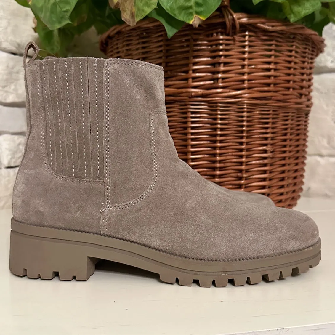 Product image for Lucky Brand Suede Chelsea Ankle Boots