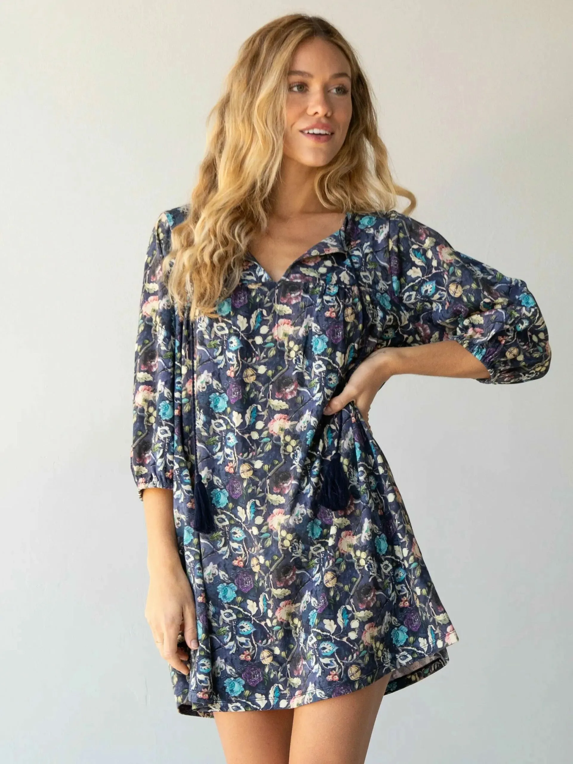 Product image for 031N Natural Life Lia Knit Mini Dress – Navy Peacock XS