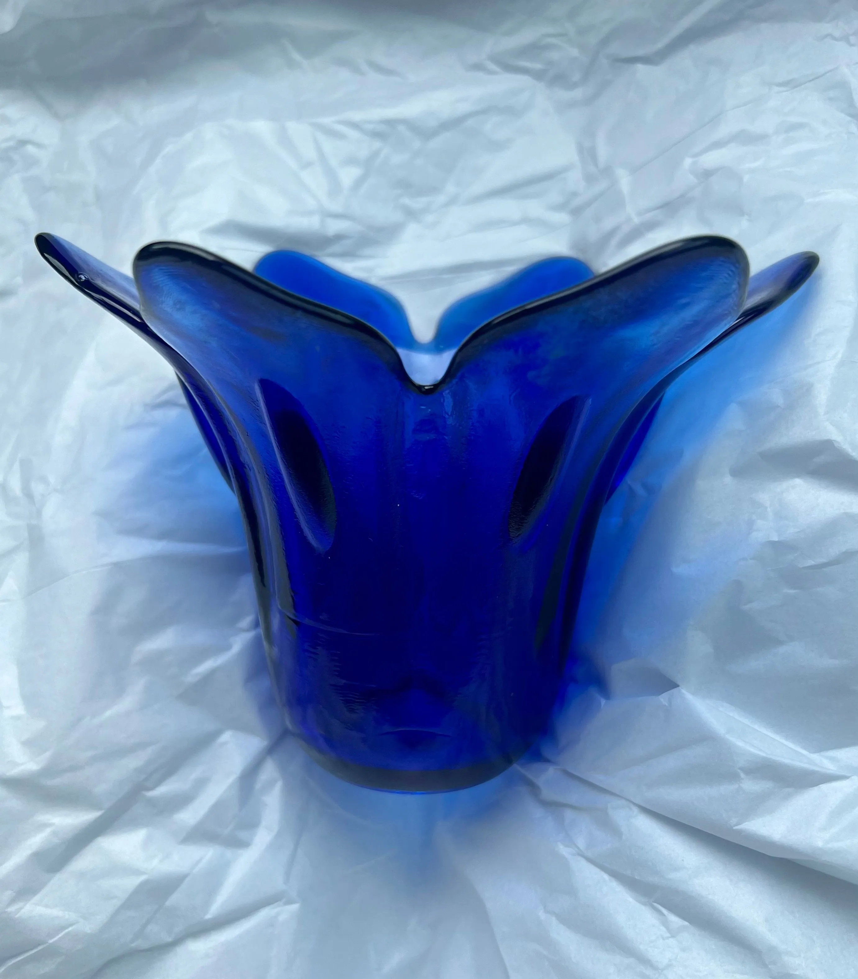 Product image for Vintage Cobalt Blue Flower Vase