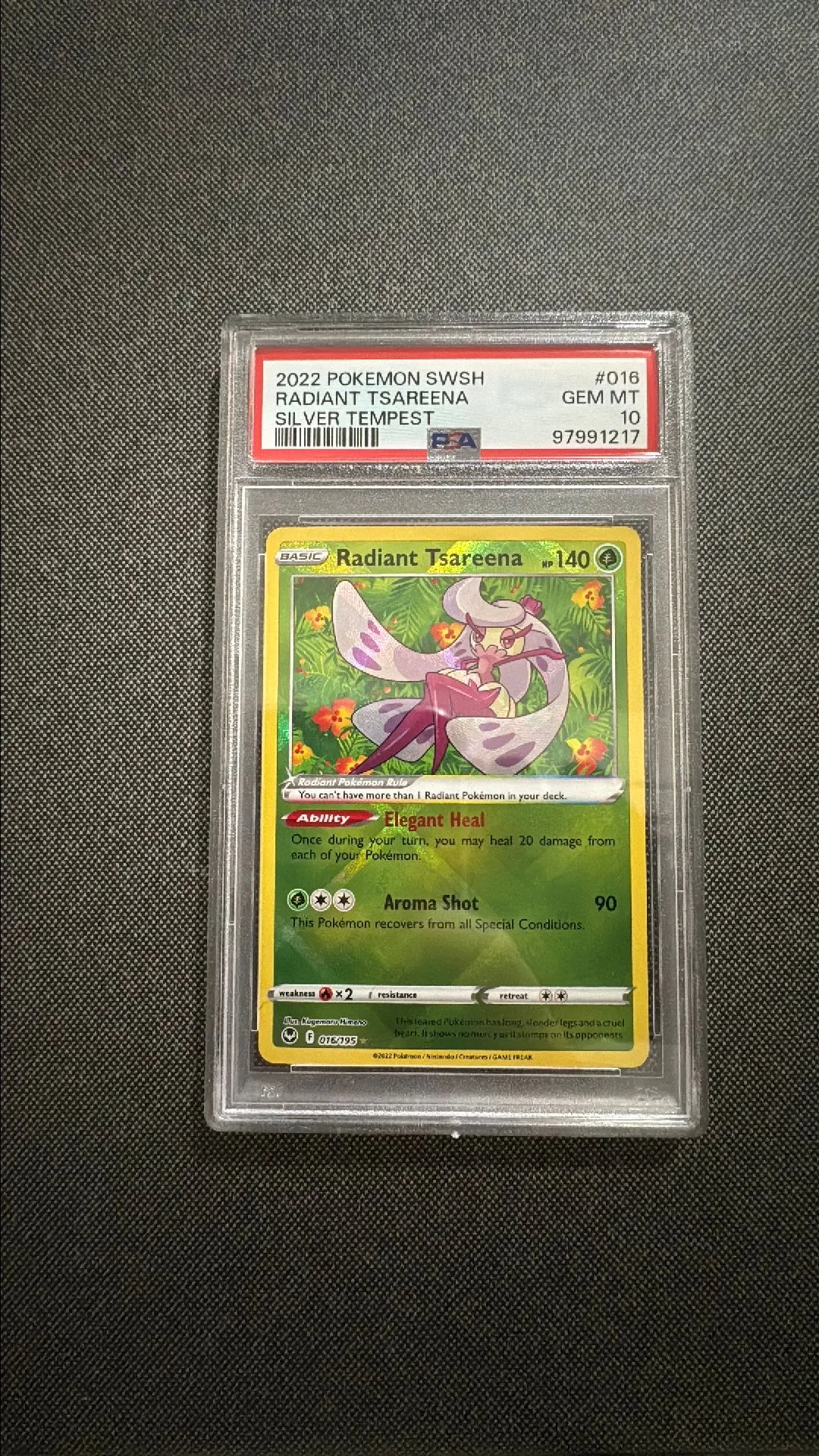 radiant tsareena pokemon card Tsareena EX 046/182 Raw Card main image 0