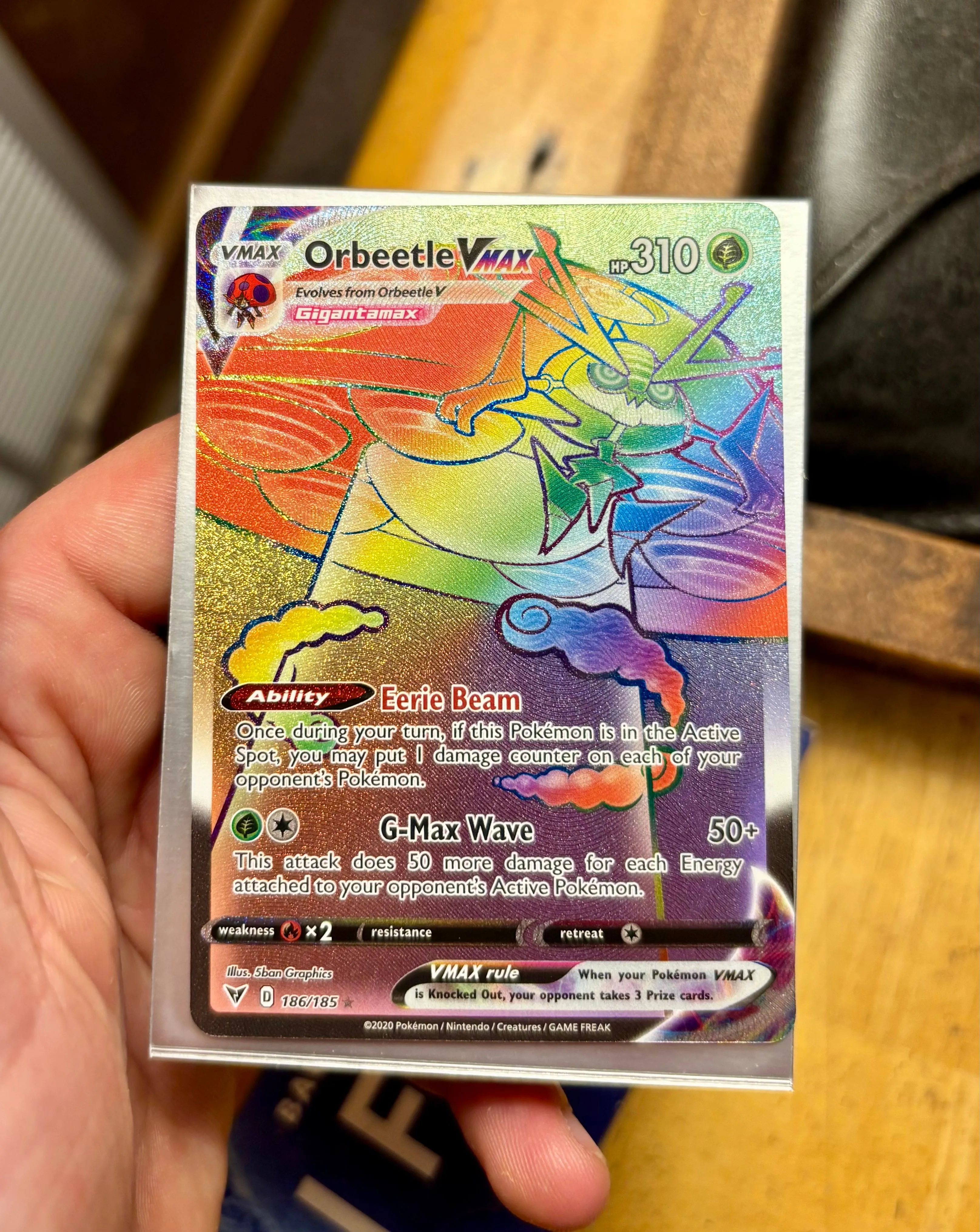 Product image for Orbeetle Vmax 186/185 Rainbow Rare