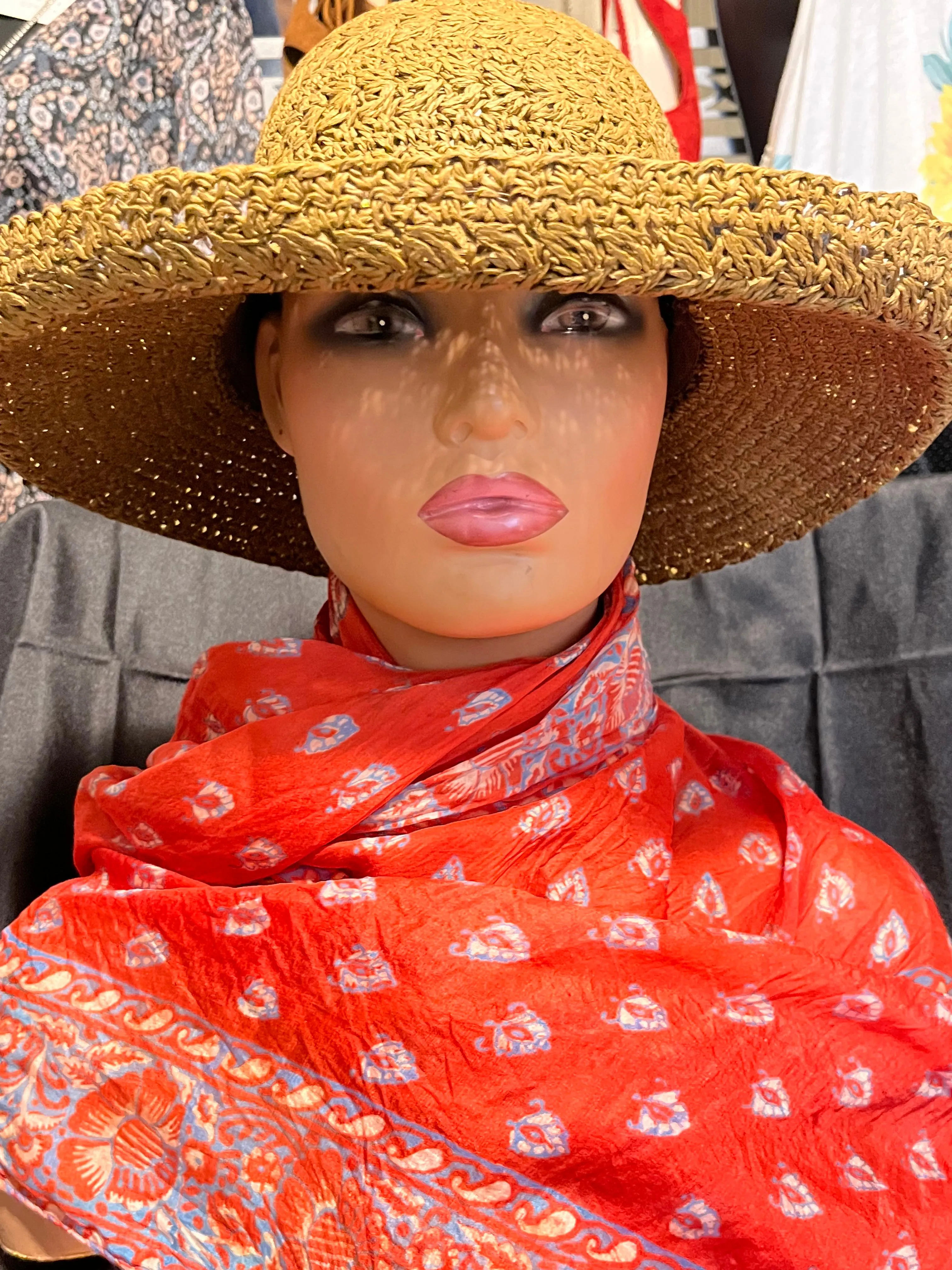 Product image for Brown straw hat