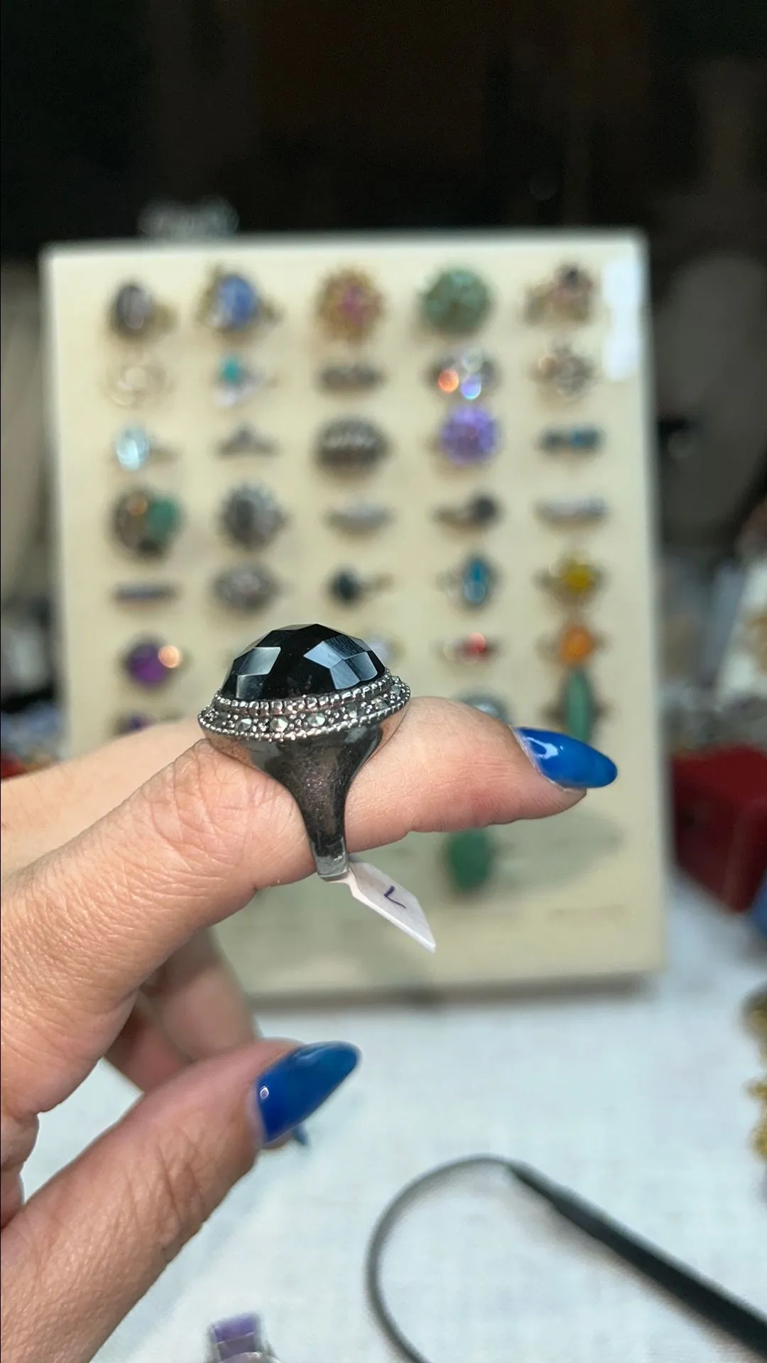 Product image for STERLING ONYX SZ 7 RING