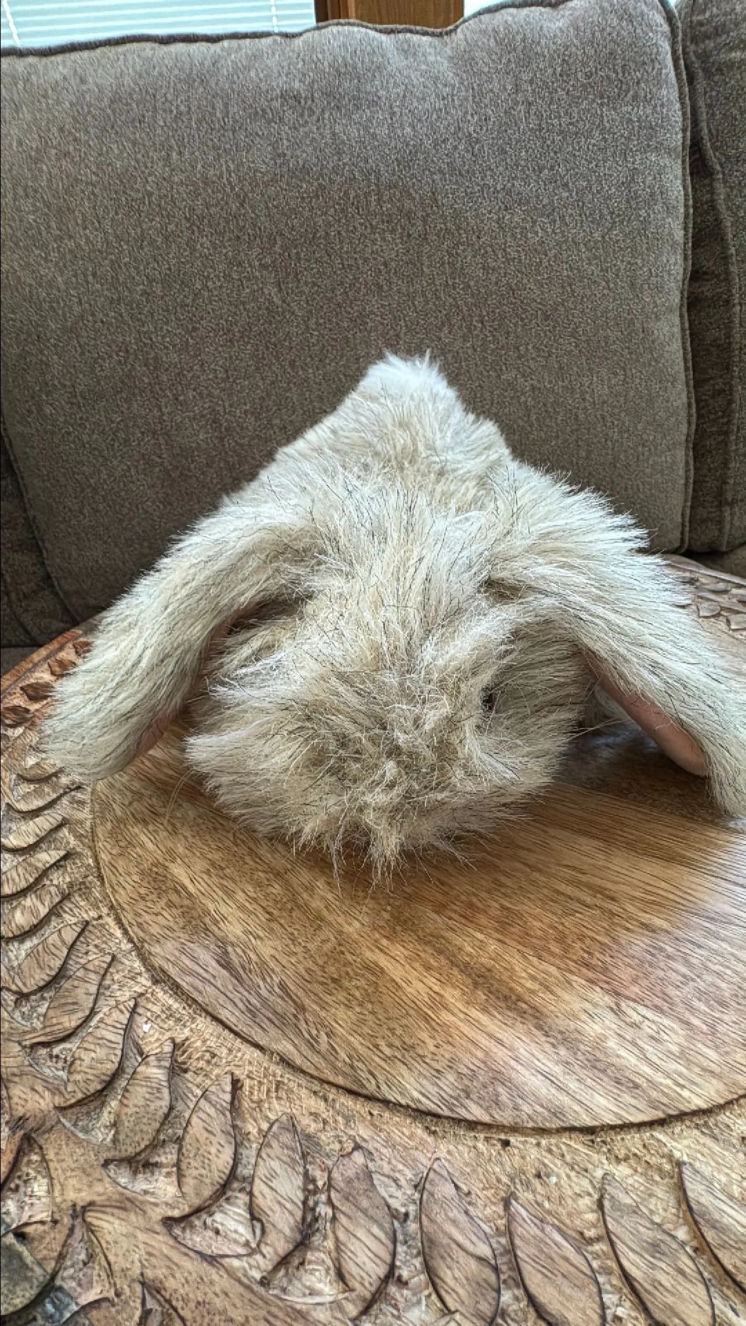 Product image for Vintage Dakin 1983 Bunny Plush Hand Puppet Easter Rabbit Beige Floppy Ears