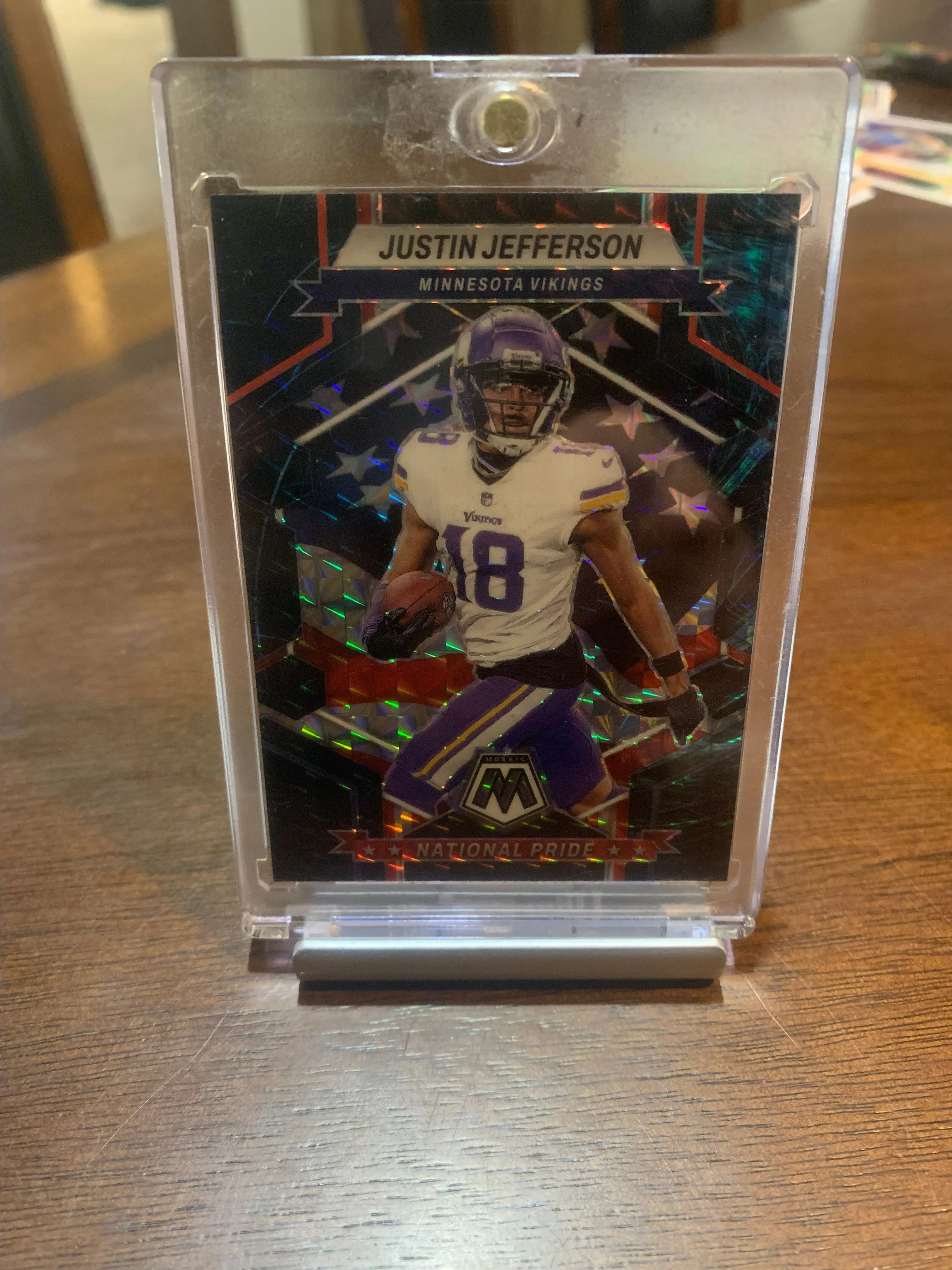 Product image for 2023 Mosaic Football Justin Jefferson National Pride Genesis