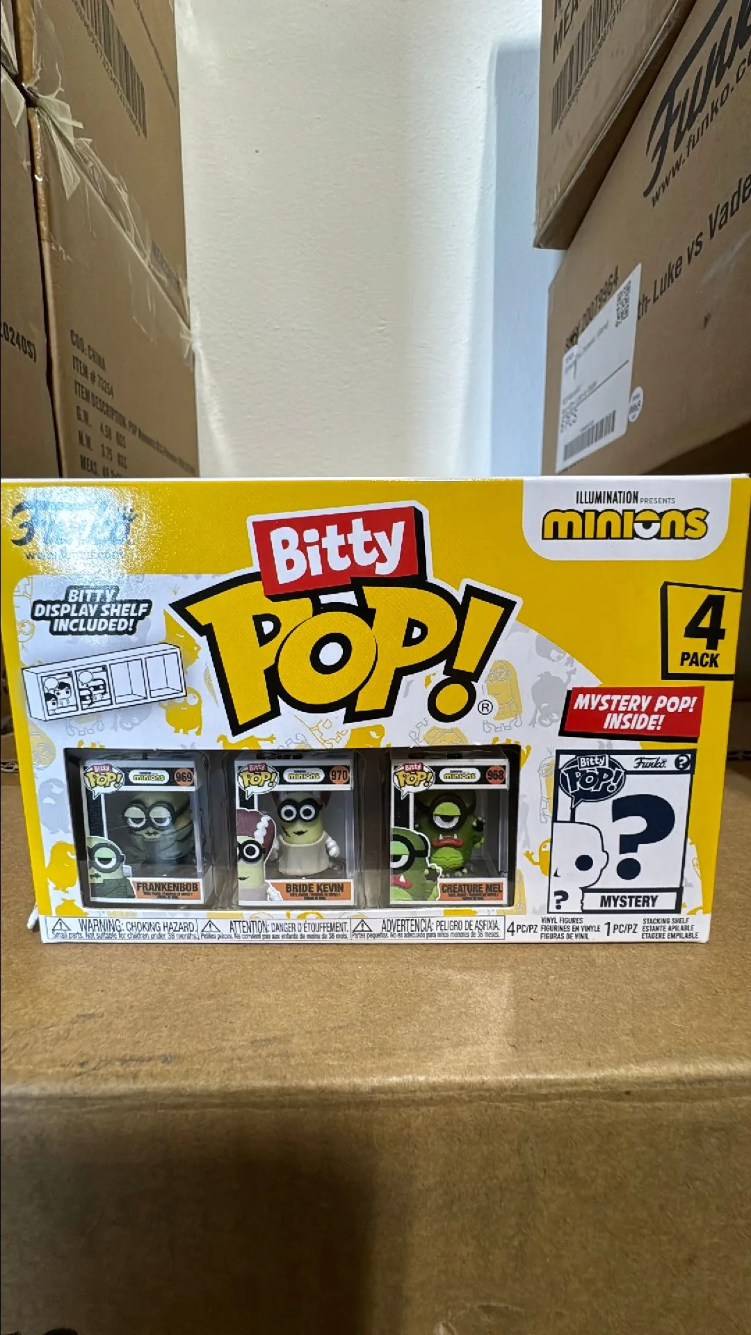 Product image for Bitty Pop! Minions Frankenbob 4 Pack