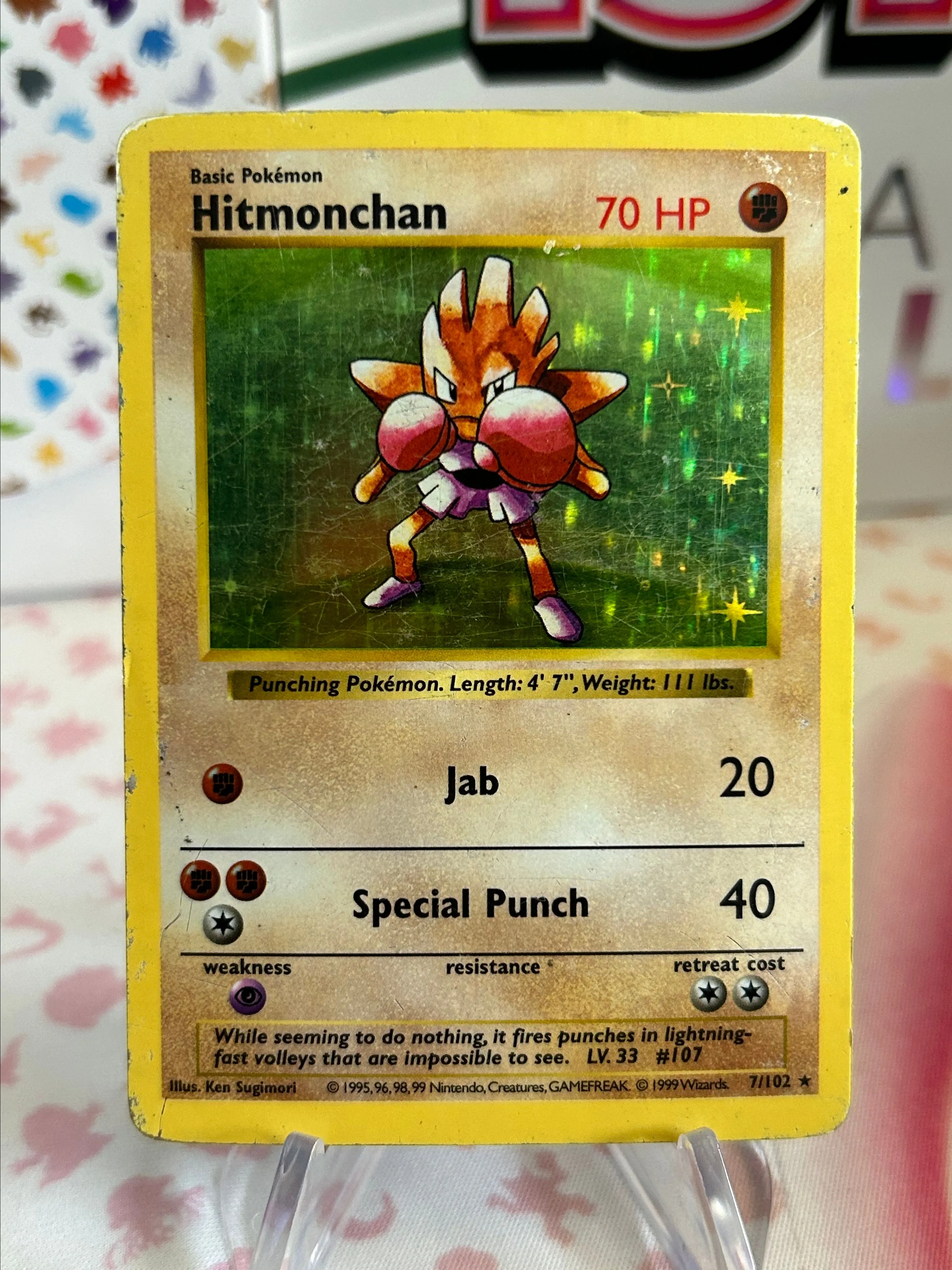 Product image for 1999 Pokemon Hitmonchan Holo - Base Set (Shadowless) 7/102