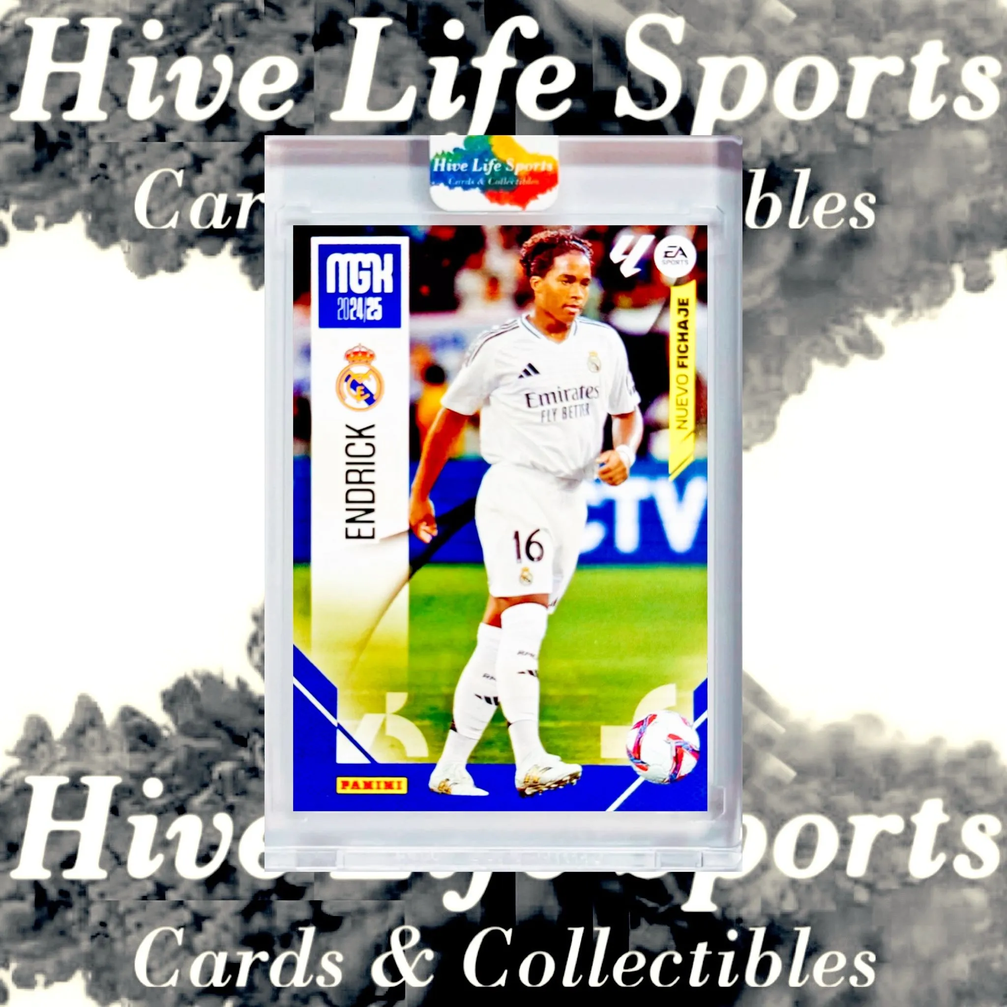 Product image for Endrick 2024-25 Panini Megacracks La Liga RC #444 Real Madrid w/ HLS One Touch