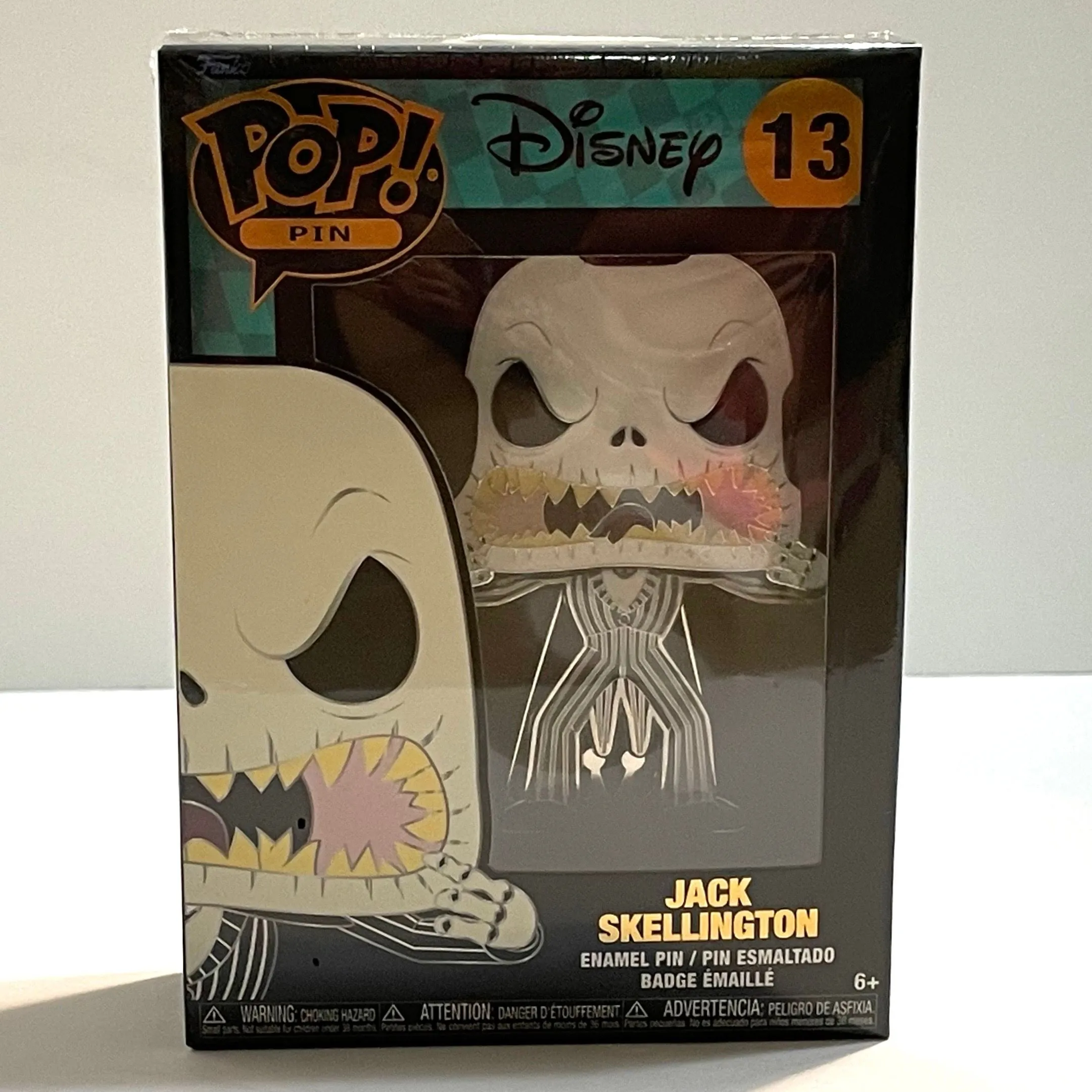 Product image for 13 Jack Skellington Scary Face Funko Pop Pin Disney Nightmare Before Christmas MIB