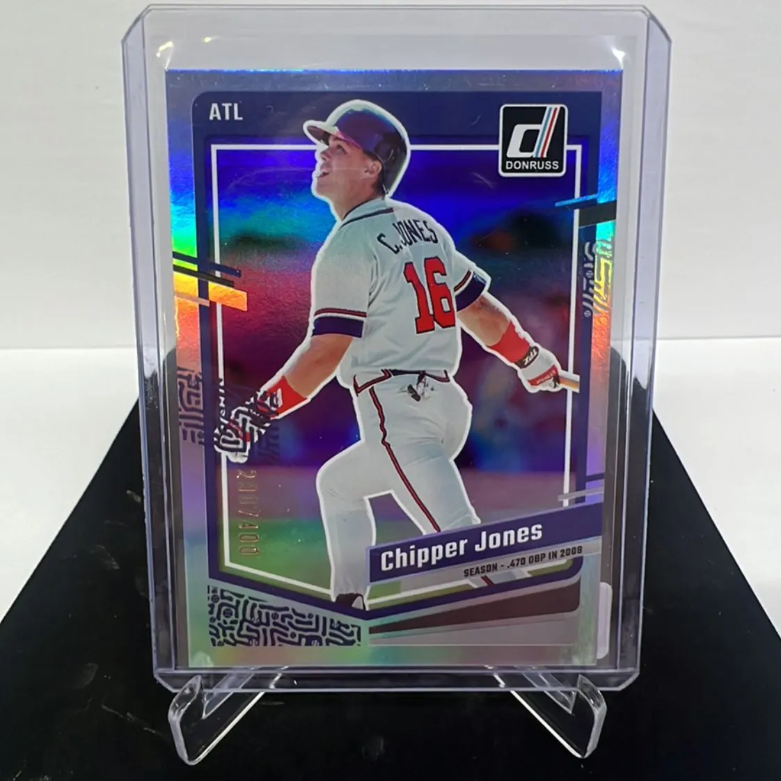Product image for #211 2023 Donruss Chipper Jones Refractor /400