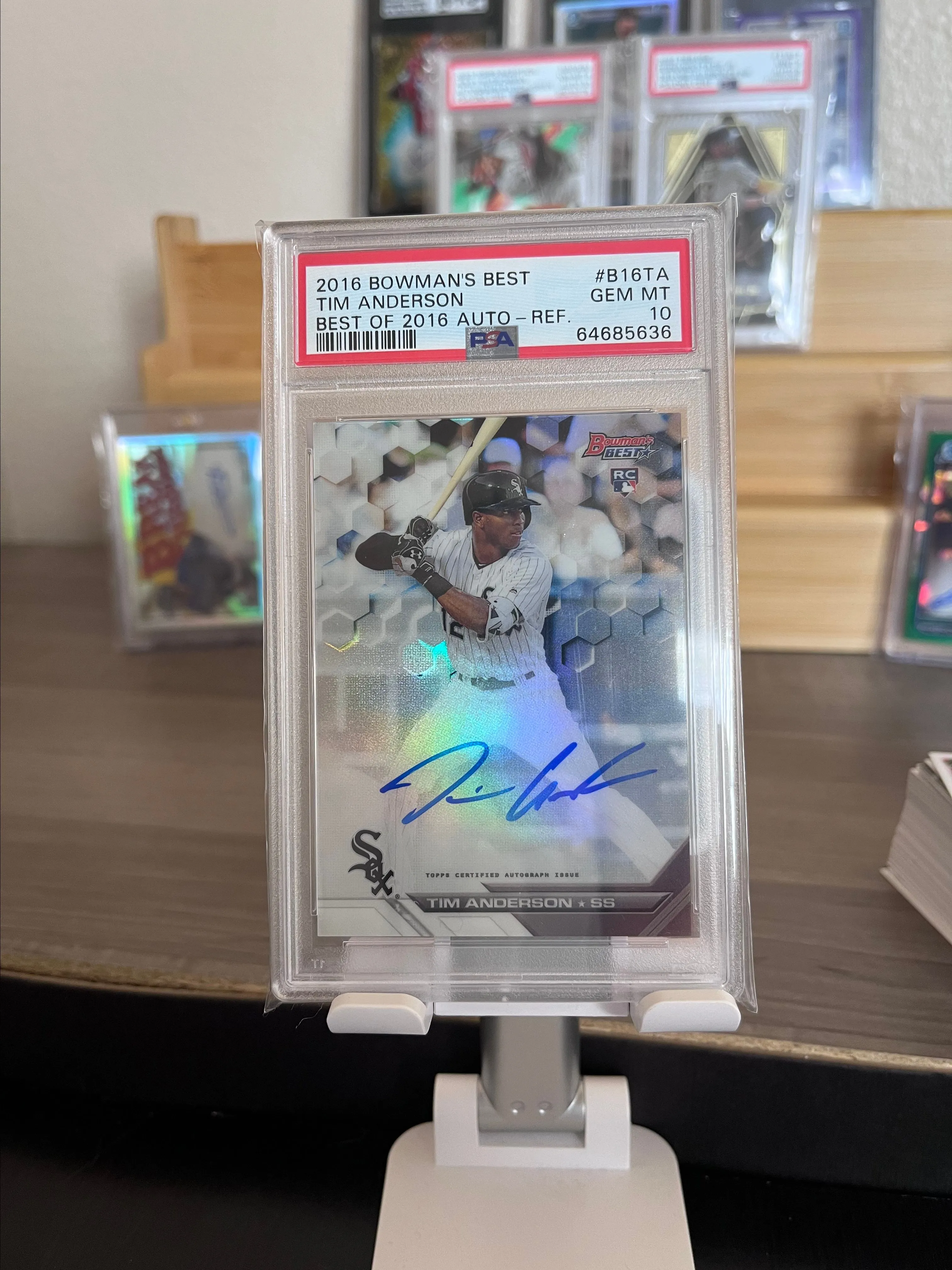 Product image for 2016 bowman’s best Tim Anderson rookie auto psa 10