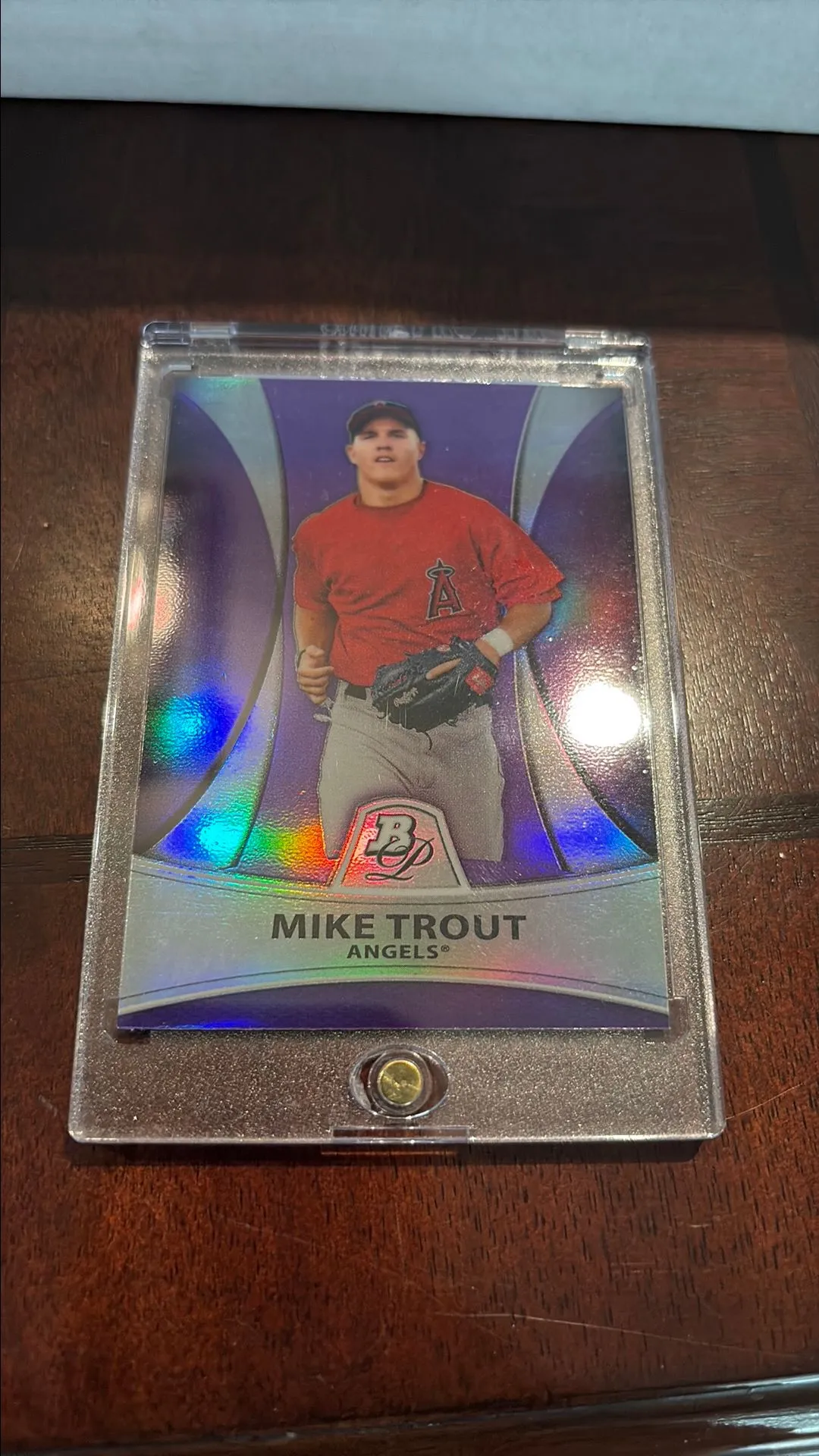 Product image for 2010 Bowman Sterling Mike Trout RC Purple Refractor SP