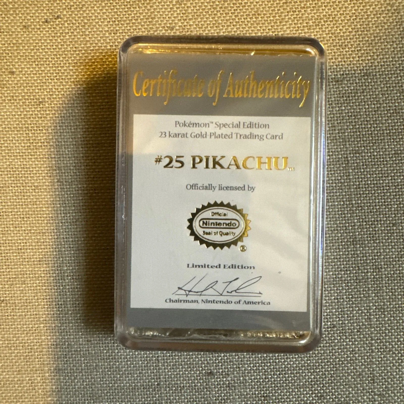 PIKACHU Special Edition 23k Gold Trading Card With COA And Case  Whatnot:  Shop, Sell, Connect