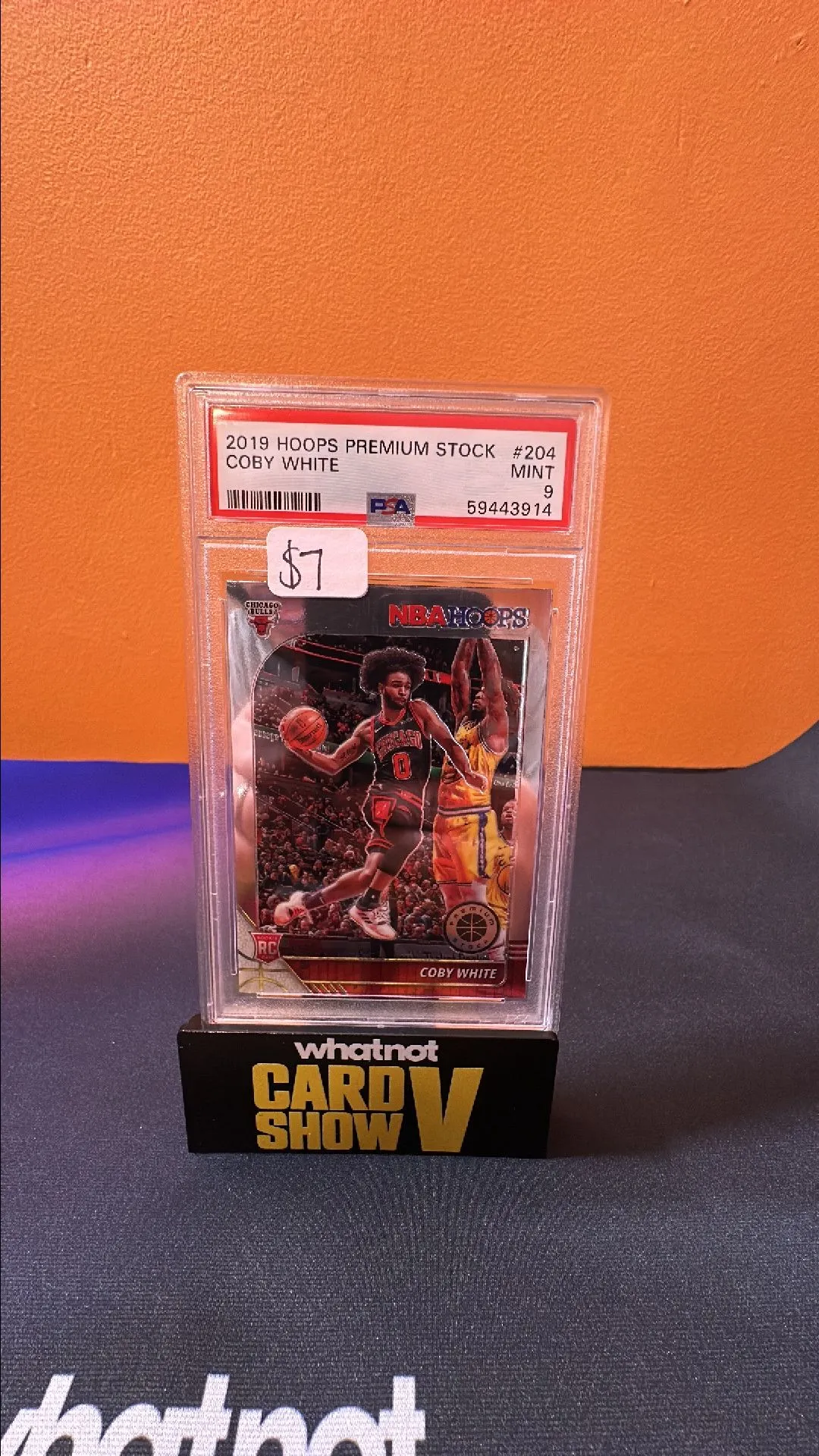 Product image for 2019 Panini Hoops Premium Stock Coby White 204  PSA MINT 9