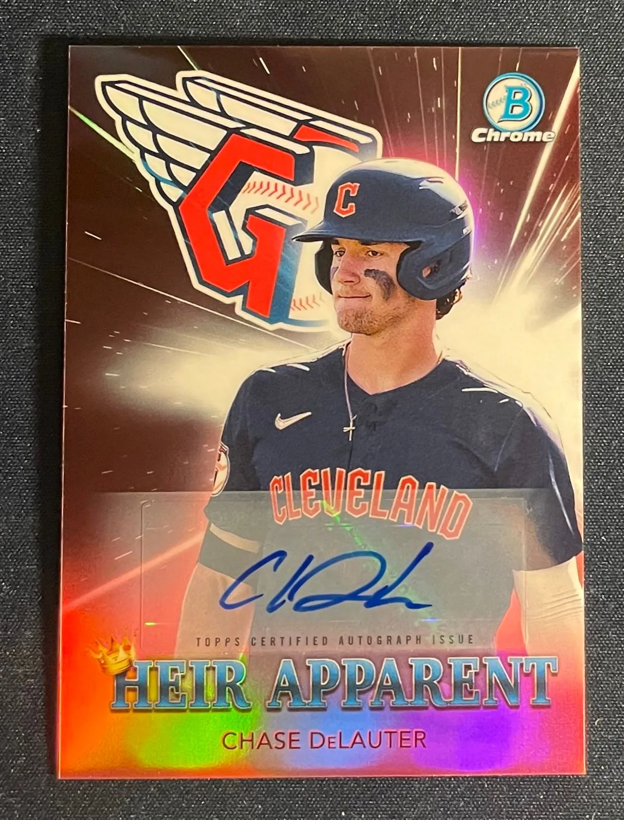 Product image for Chase DeLauter /5 RED Heir Apparent 2022 Bowman Draft Auto