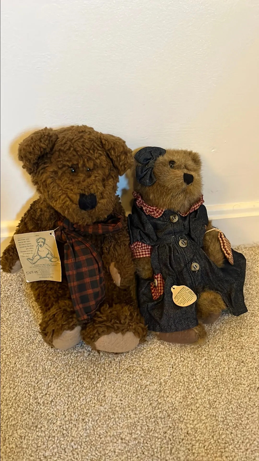 Product image for TWO (2) Boyds Bear collectibles