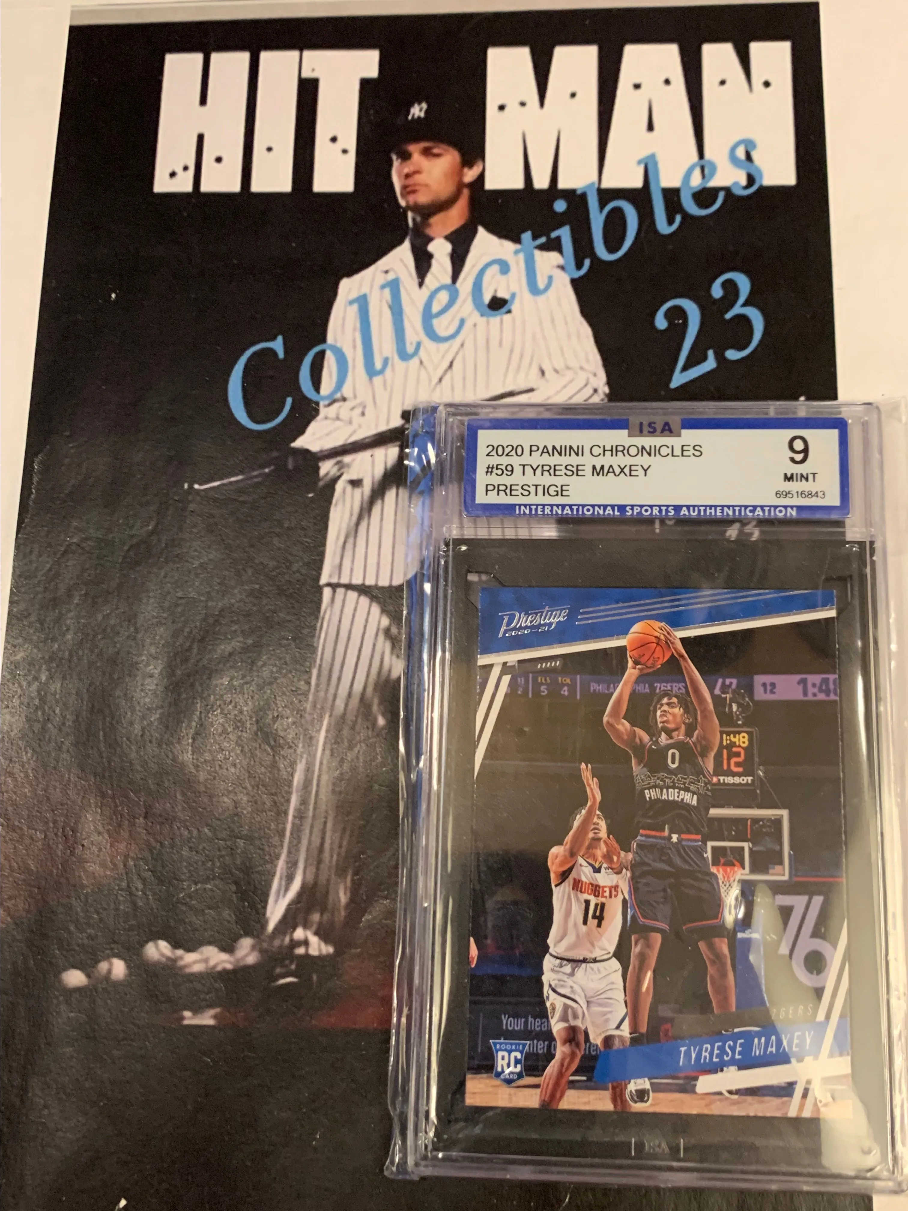 Product image for NBA - SLAB - 2020-21 Chronicles Prestige Tyrese Maxey RC ISA 9