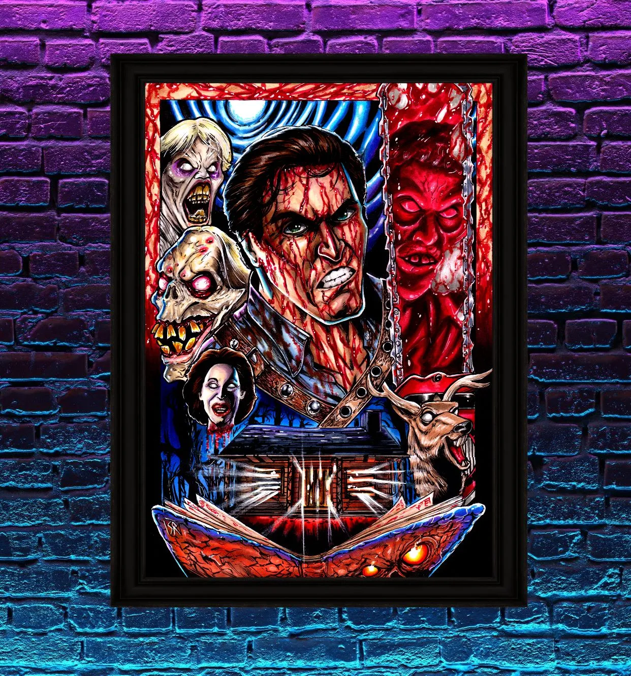 Product image for Evil Dead A4 Horror Poster - Art by Sam Rogers - Limited Edition Print 