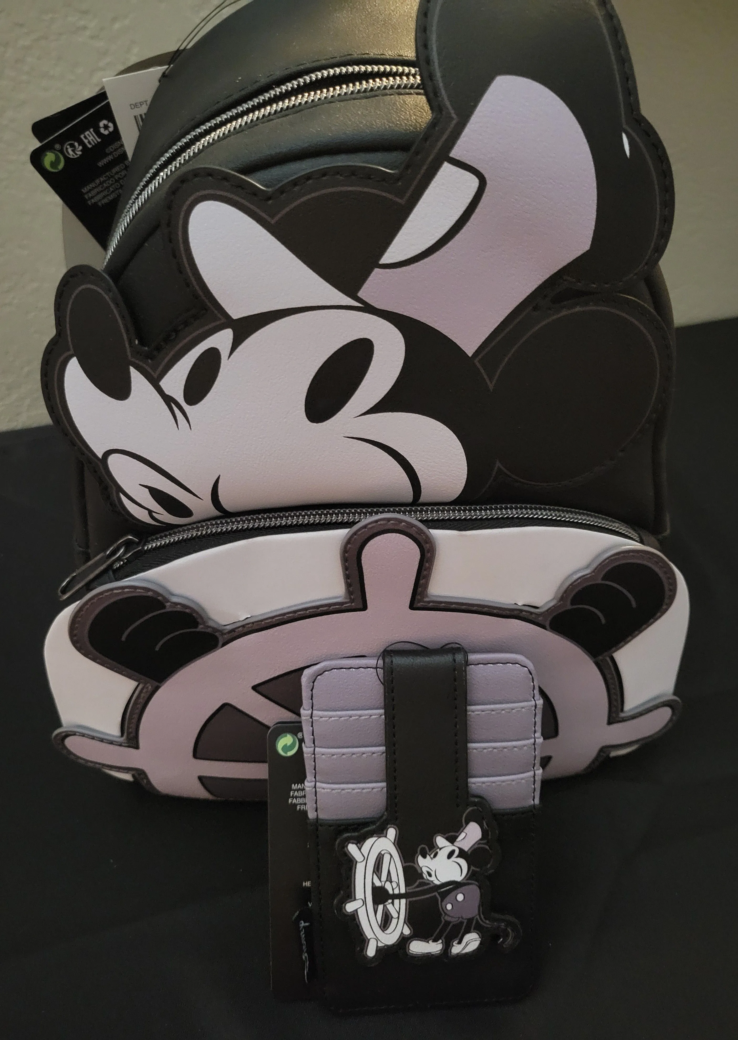Product image for Loungefly - Steamboat Willie Mickey Mouse Mini Backpack & Wallet