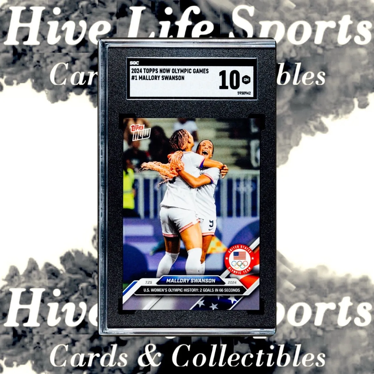 Product image for Mallory Swanson 2024 Topps Now Olympic Games #1 USA SGC 10