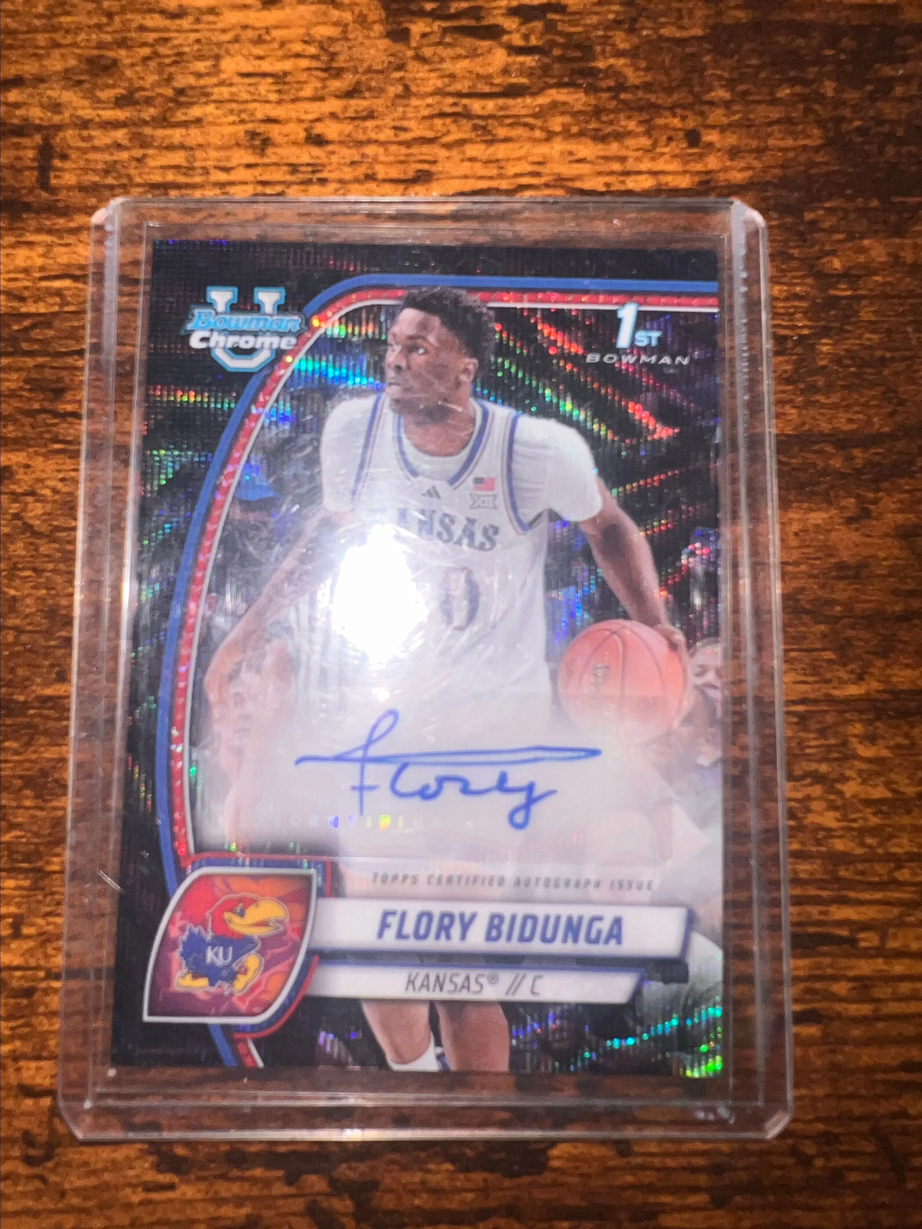 Product image for 2024-25 Bowman U Chrome Flory Bidunga RC Black Wave Refractor 1st Auto
