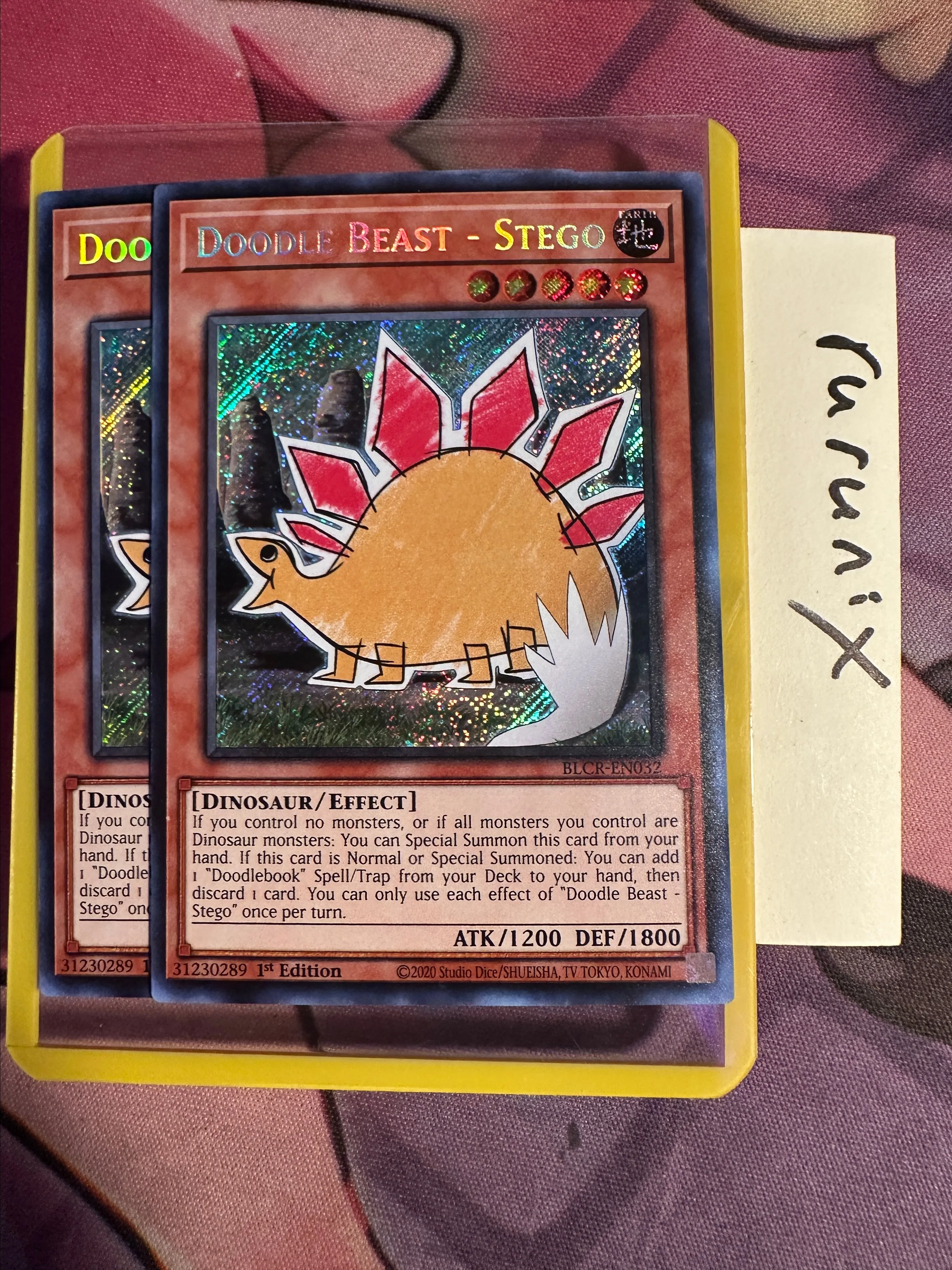 2x Yugioh Doodle Beast Stego BLCR-EN032 Secret Rare Battles of Legend:  Crystal Revenge (BLCR)  Whatnot: Shop, Sell, Connect