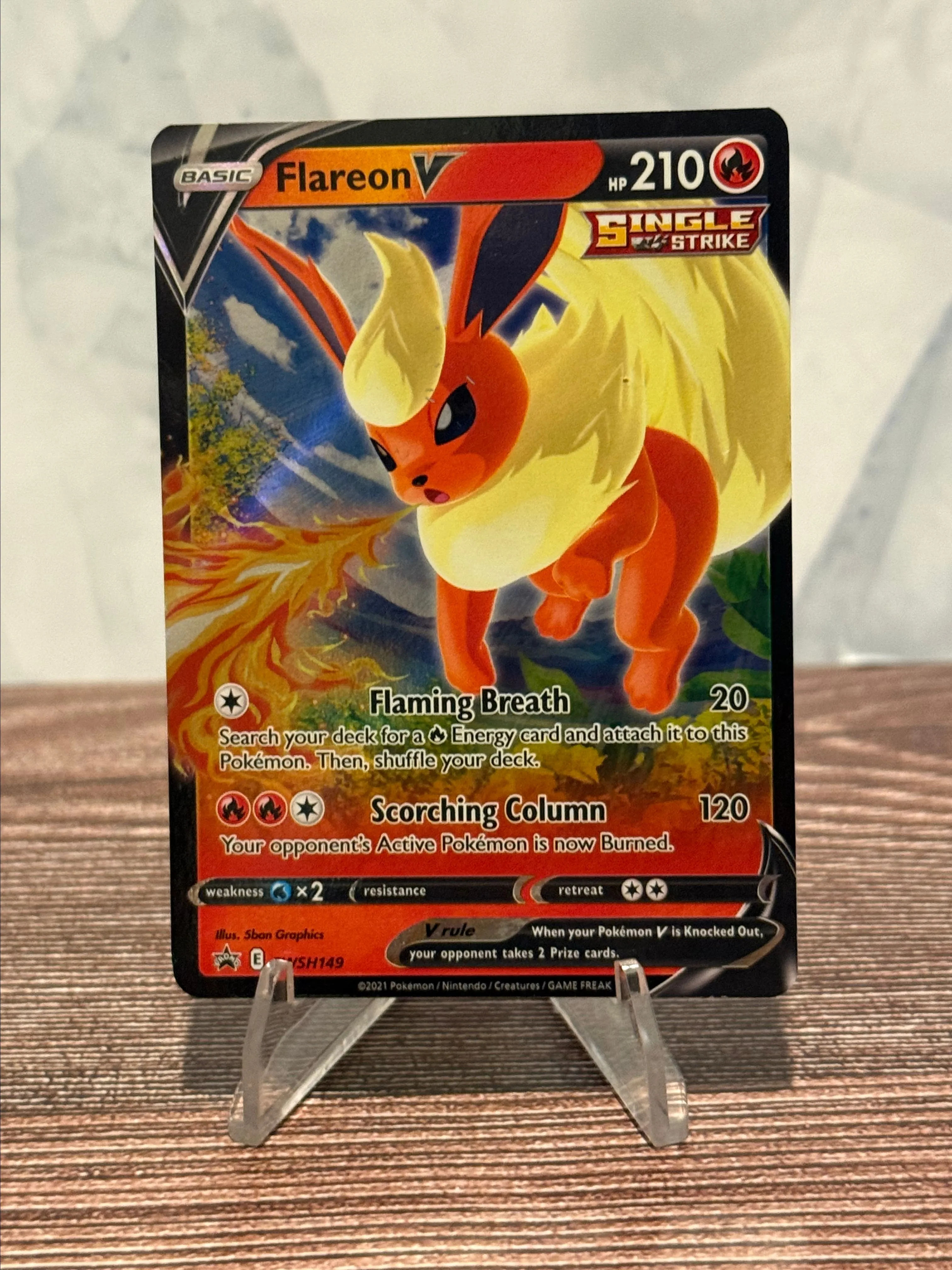 Flareon V SWSH149 Holo Rare Black Star Promo Sword & Shield Pokemon TCG   Whatnot: Shop, Sell, Connect