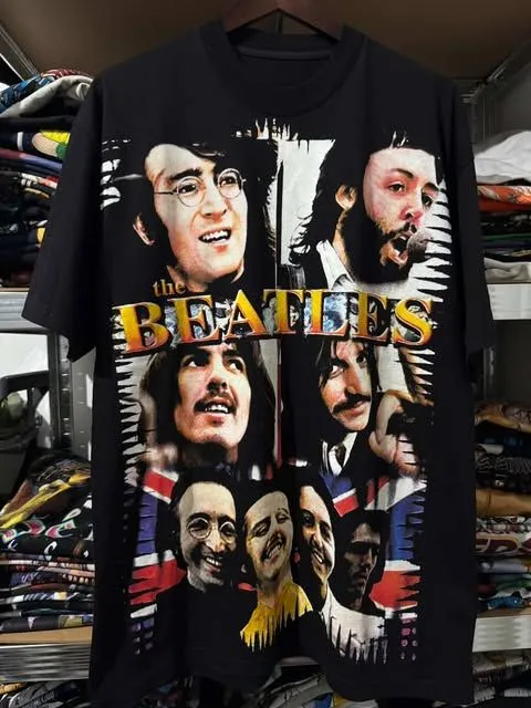 Product image for 1990s Beatles Big Print Mexican Boot AOP Band Tee 