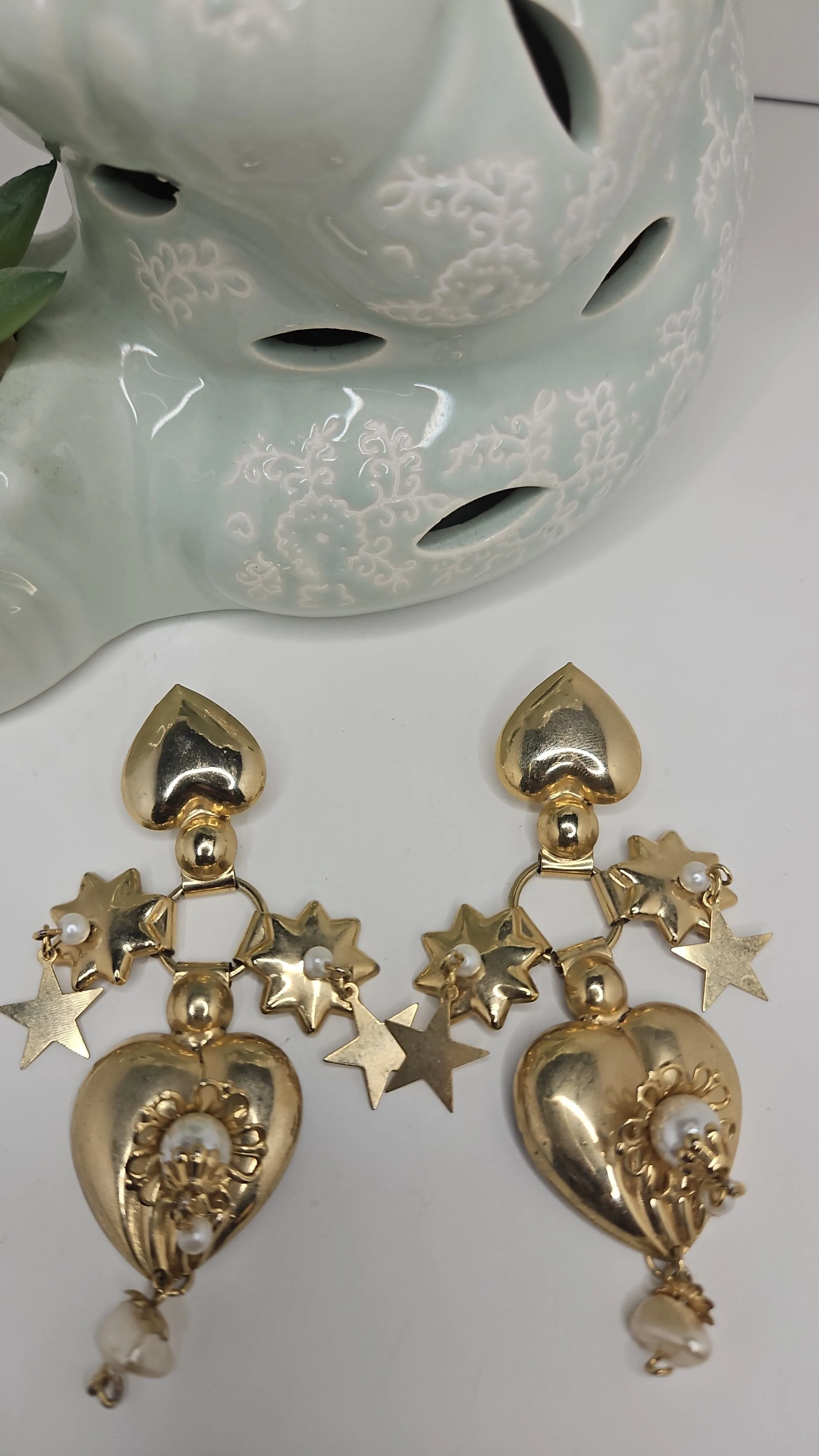 Product image for Vintage Stars & Hearts Cluster Earrings