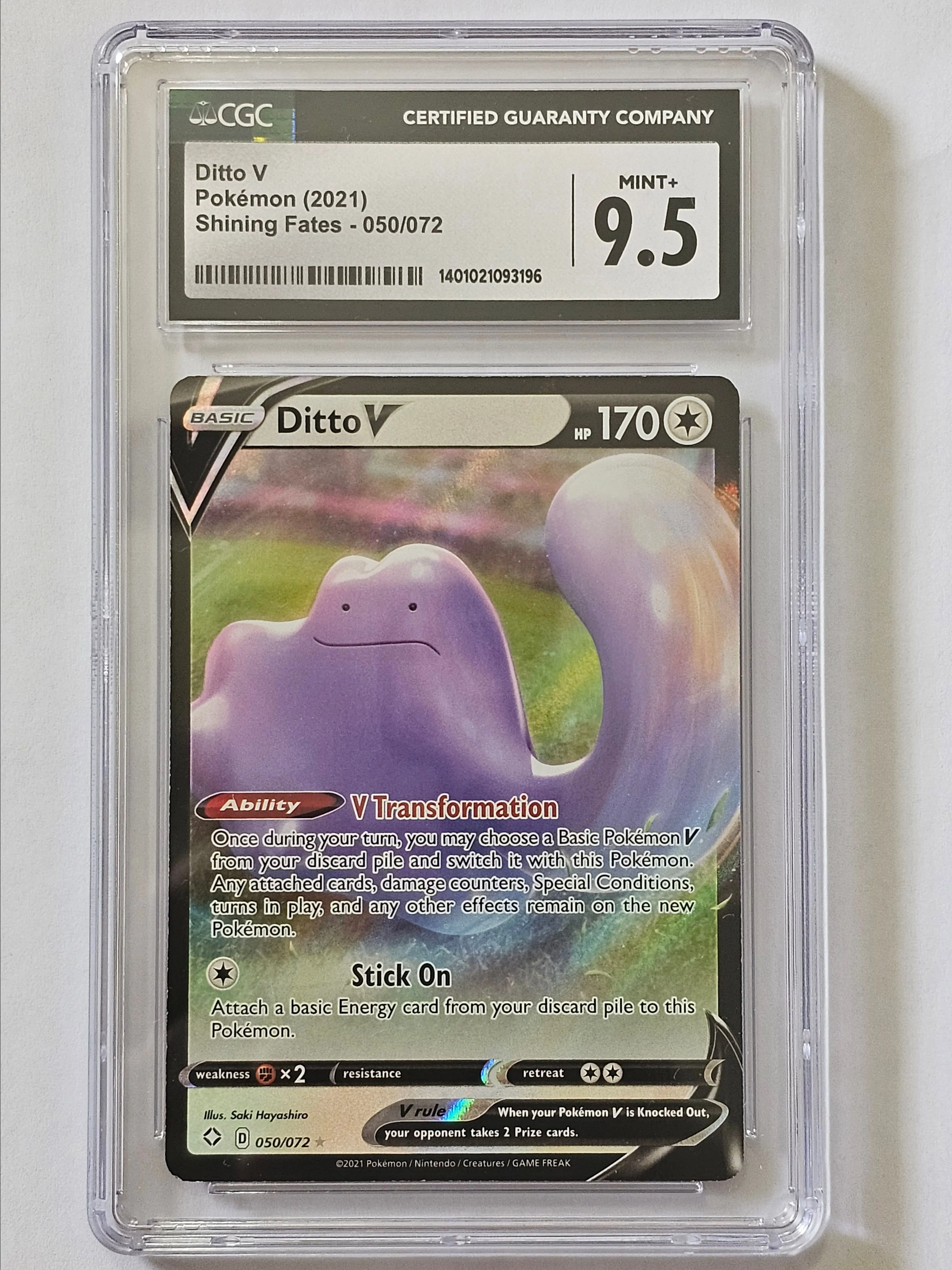 CGC Mint+ 9.5 Ditto V #050/072 Pokemon (Shining Fates)  Whatnot: Shop,  Sell, Connect