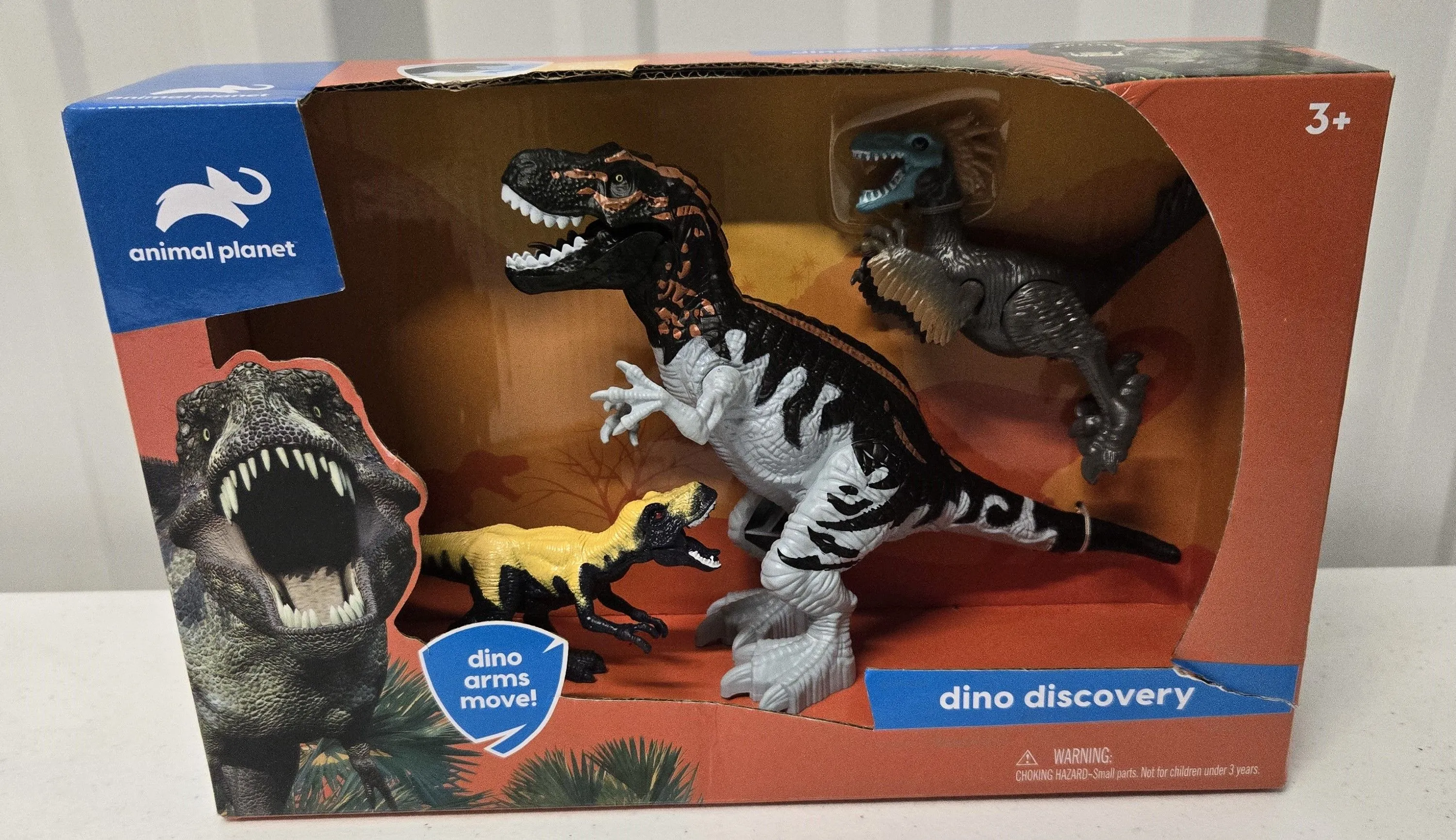 Product image for Animal Planet Dino Discovery 3 Dinosaurs movable arms and jaws
