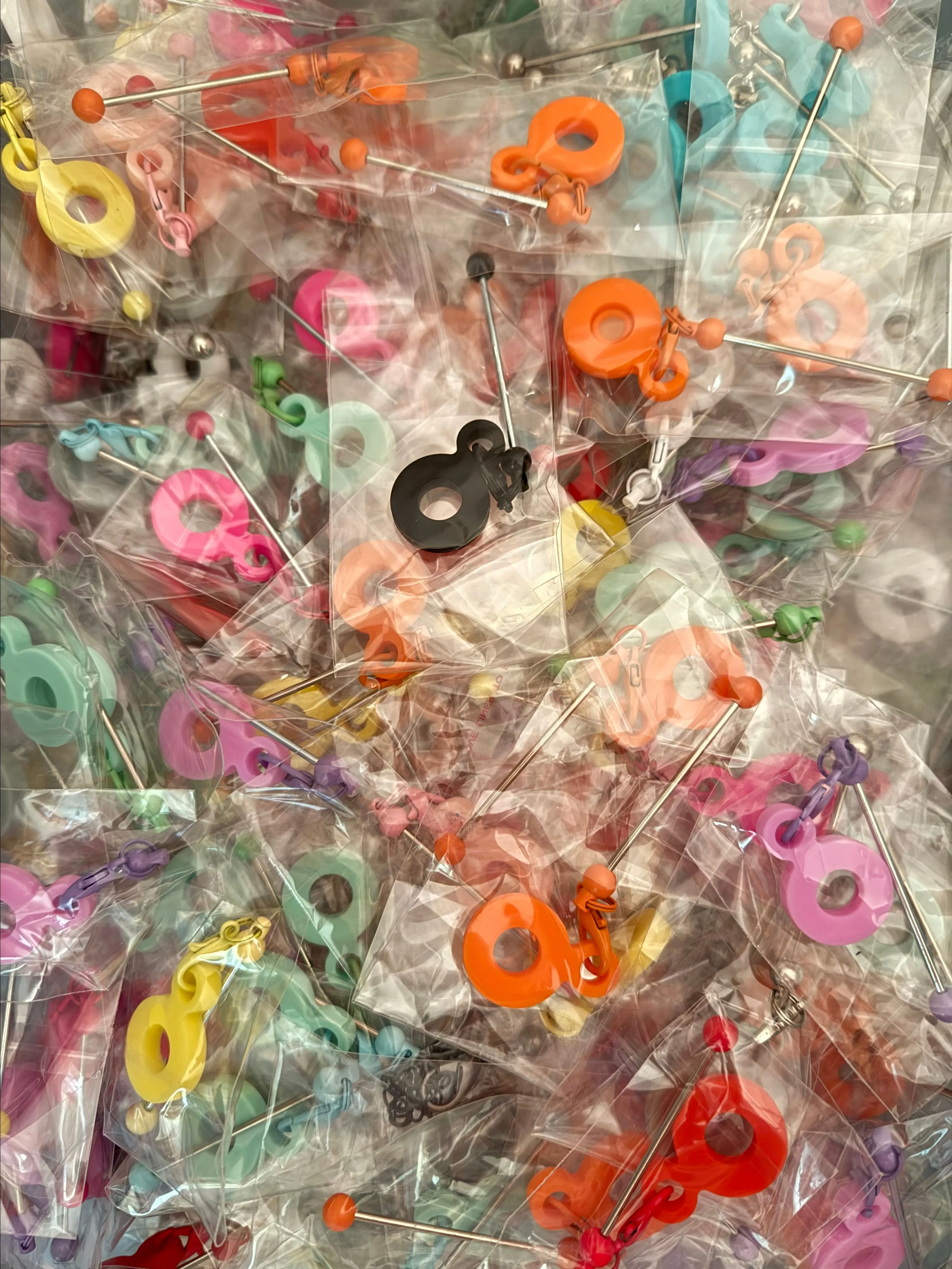 Product image for 50 Pack Beadable Straw Charms