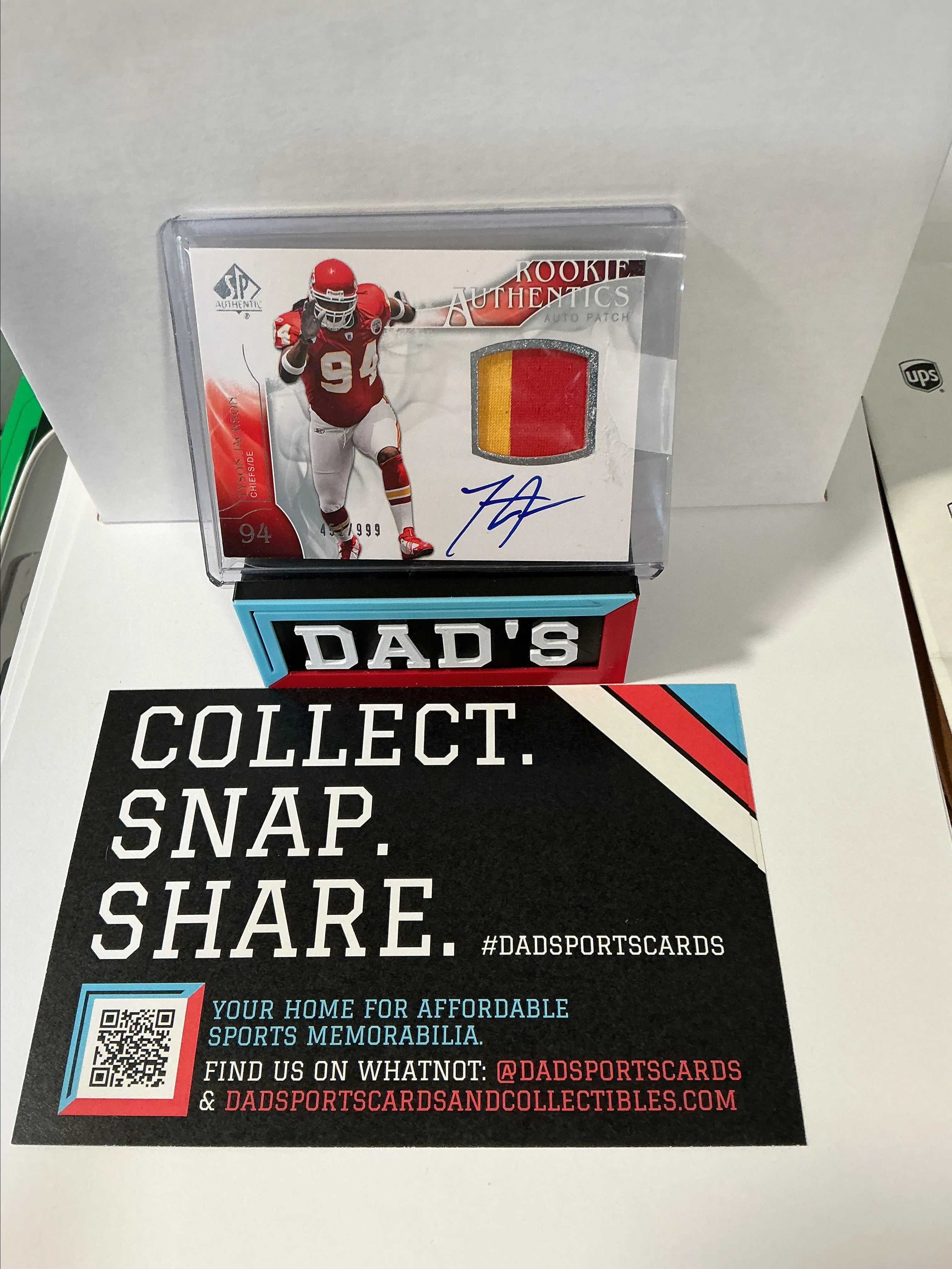 Product image for Tyson Jackson Chiefs RPA /999 2009 SP Authentic