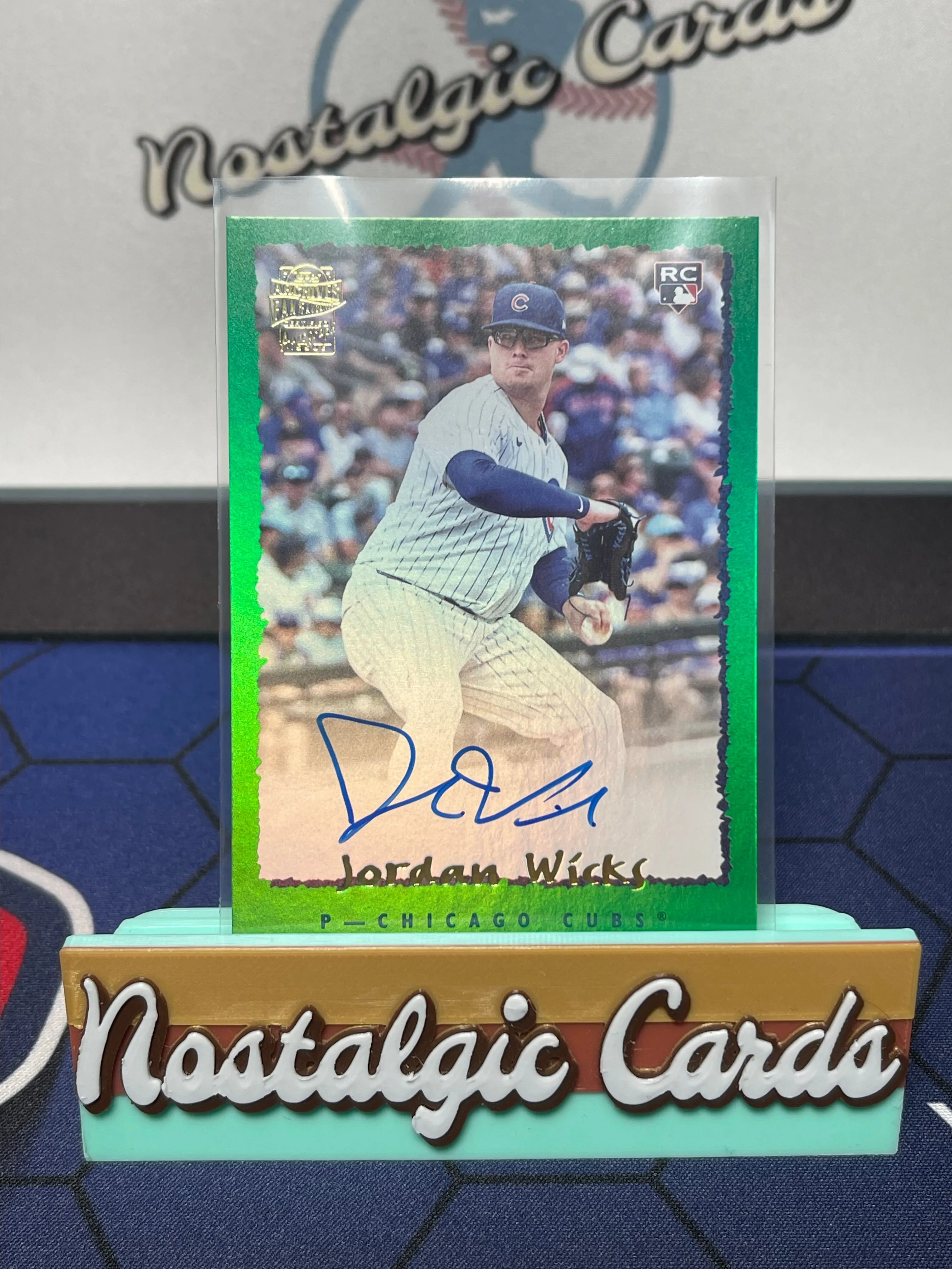 Product image for Jordan Wicks 2024 Topps Archives <80/99 Auto Green> CHI Cubs