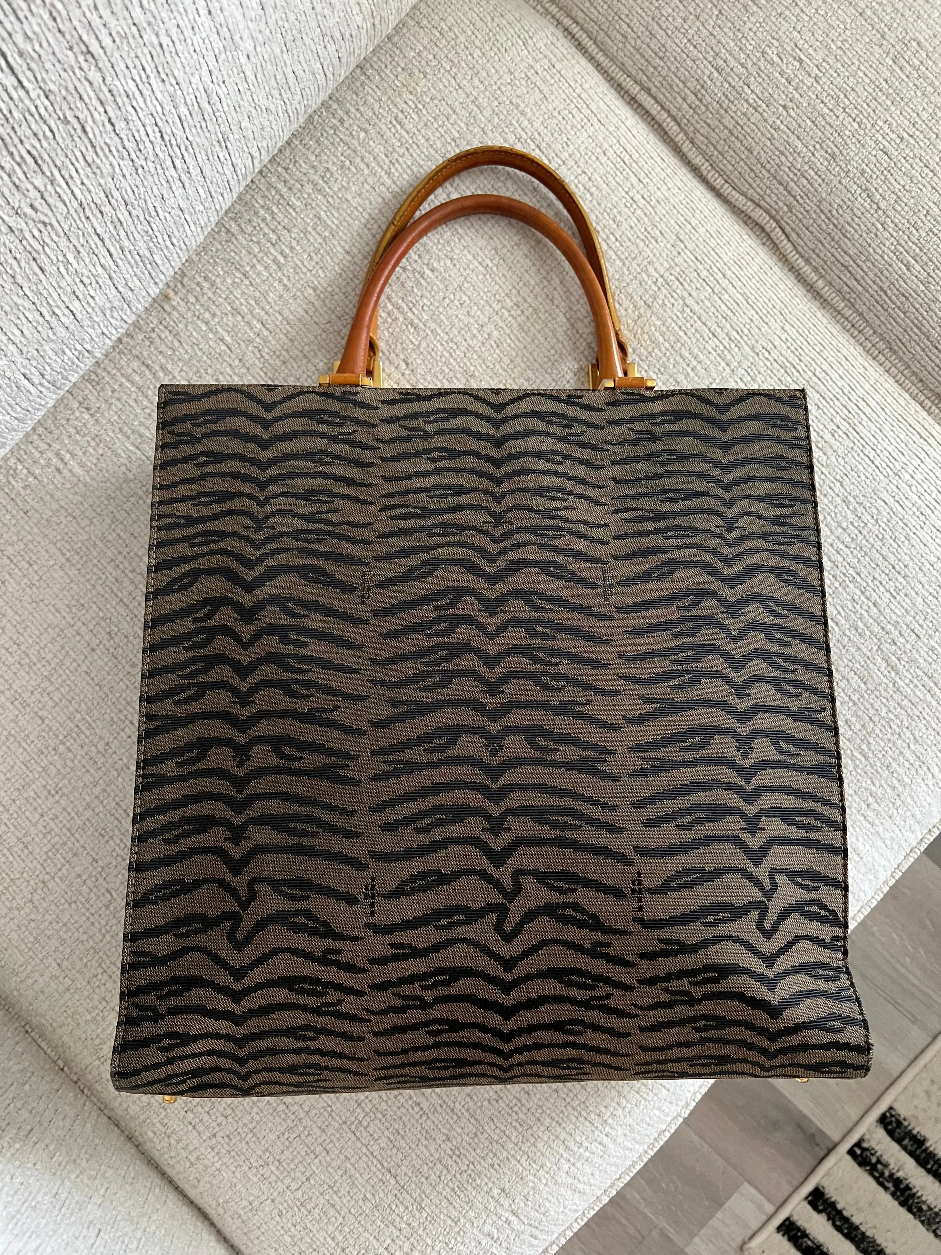 Product image for #189 Fendi zebra print tote