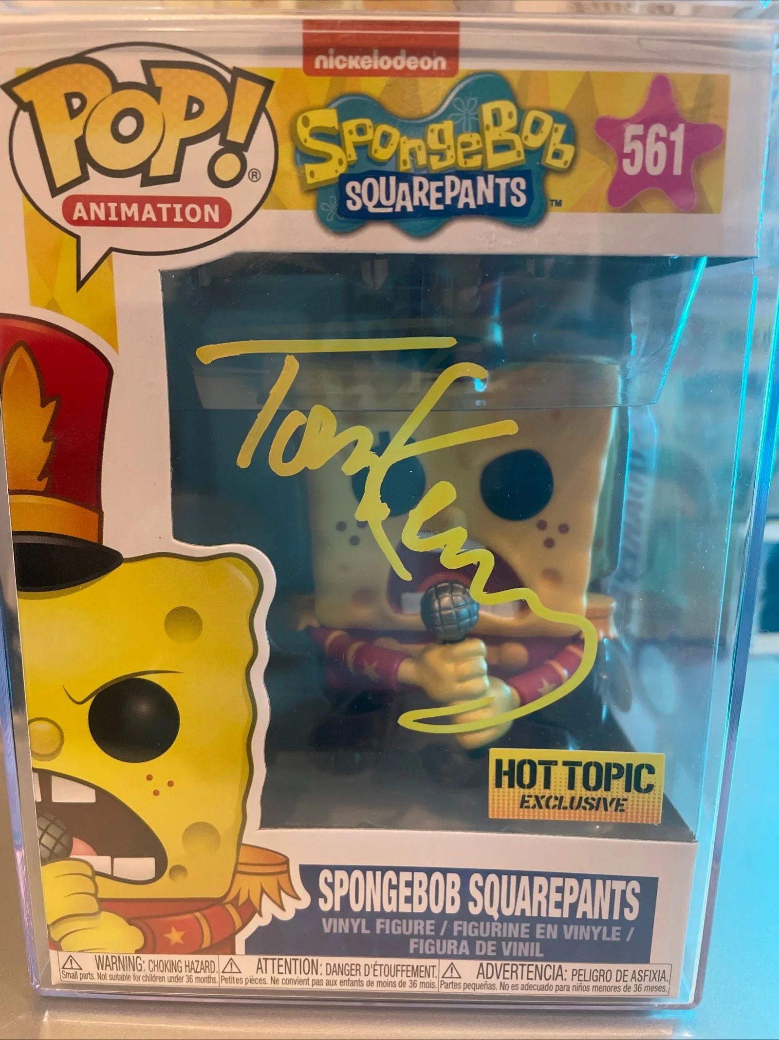 Product image for Tom Kenny SIGNED SpongeBob Squarepants Funko Pop Hot Topic Exclusive - JSA Auth