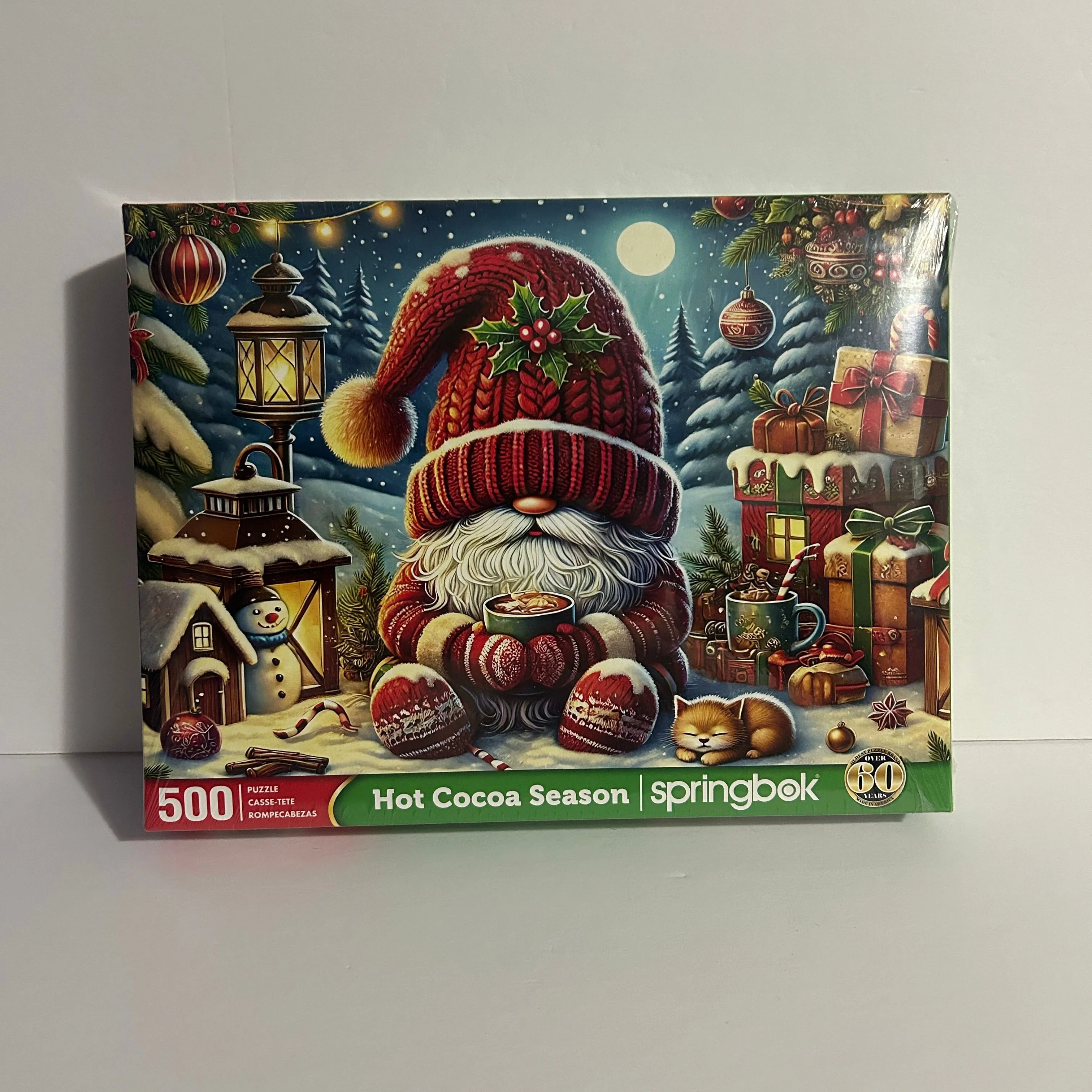 Product image for Springbok Jigsaw Puzzle Hot Cocoa Season Christmas 500 Piece Sealed 18" x 23.5"