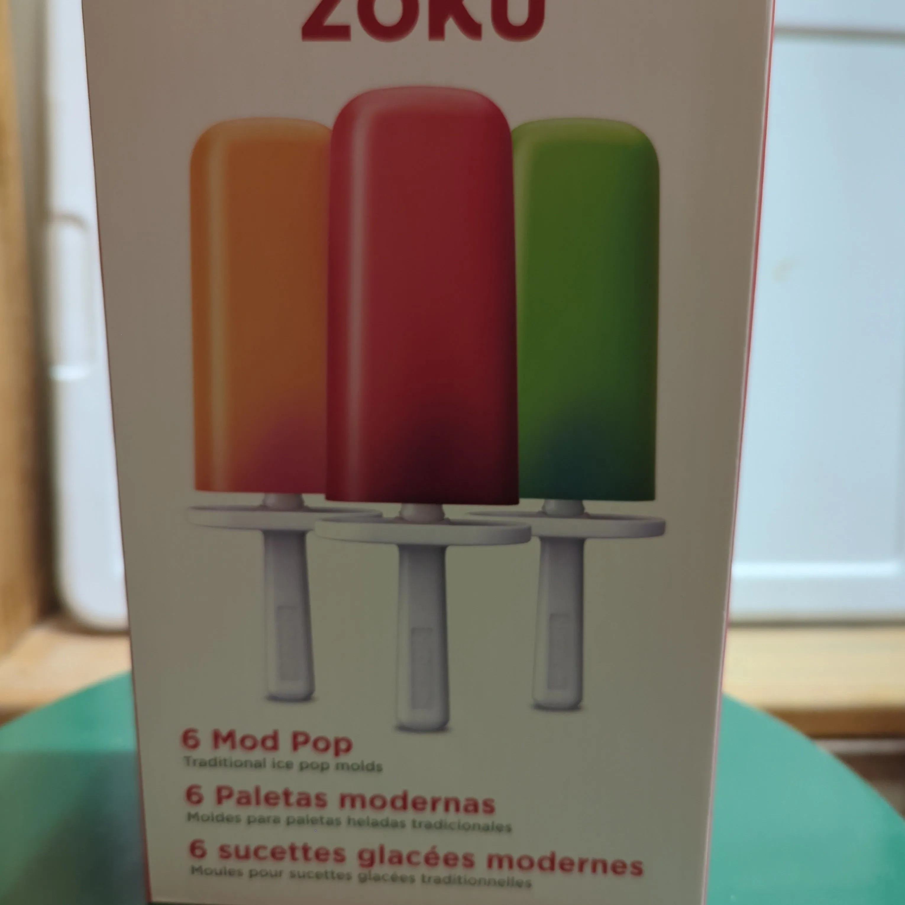 Product image for ZOKU Mod Pops, 6 Classic Popsicle Molds in One Compact Tray With Sticks and Drip Guards, Easy-Releas