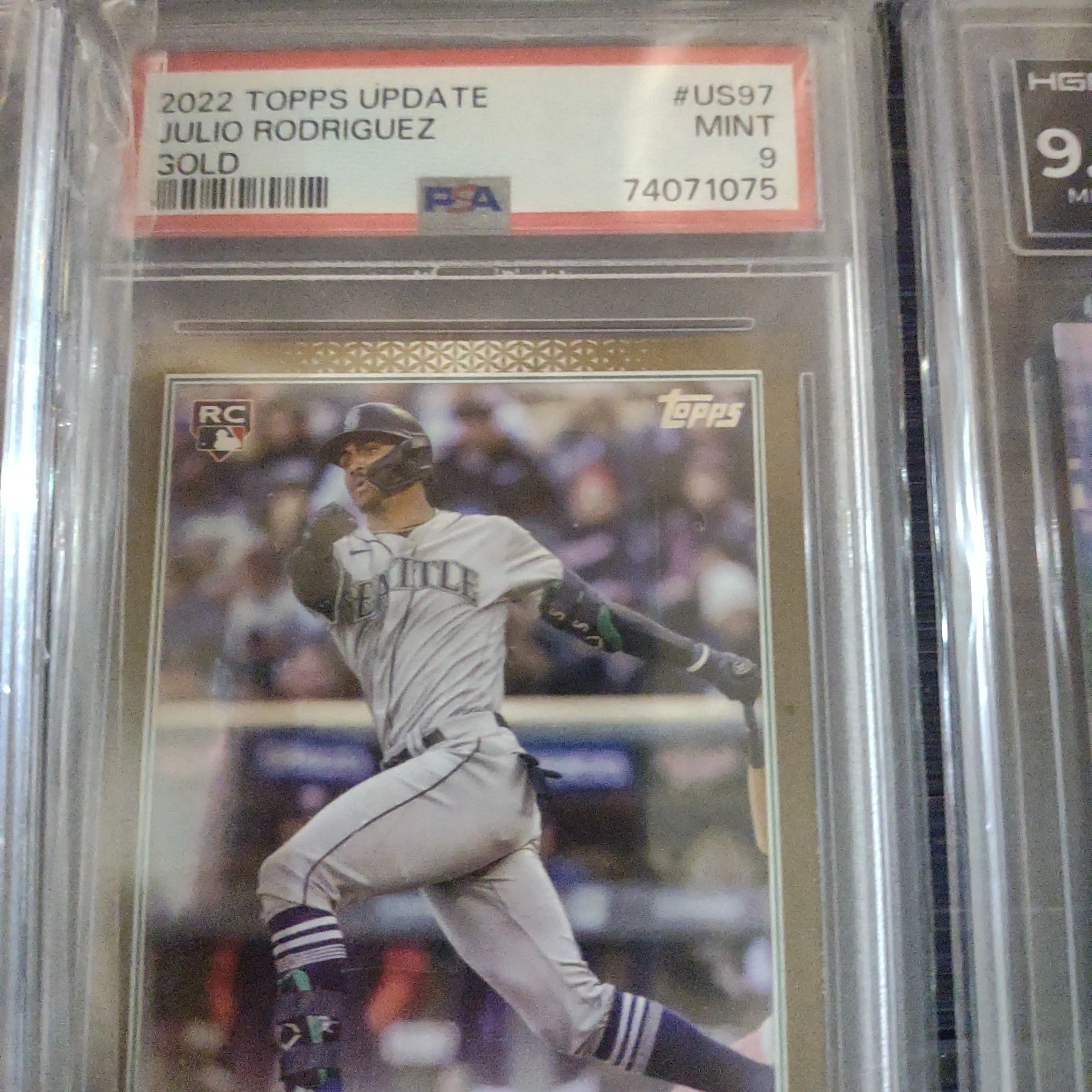 Product image for 2022 Topps Update Julio Rodriguez US97 Gold PSA MINT 9